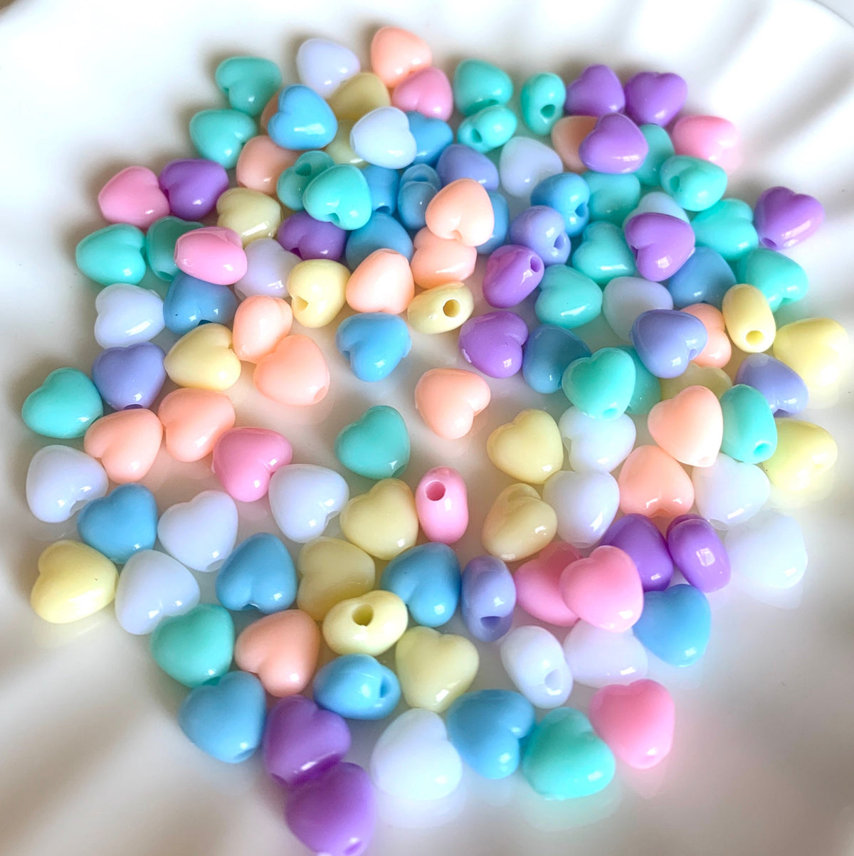 Small Pastel Heart Beads, Cute Heart Beads for Earrings, Pastel Beads for  Jewelry Making, Cute Heart Bead Mix, Fairy Kei Beads, Heart Shaped