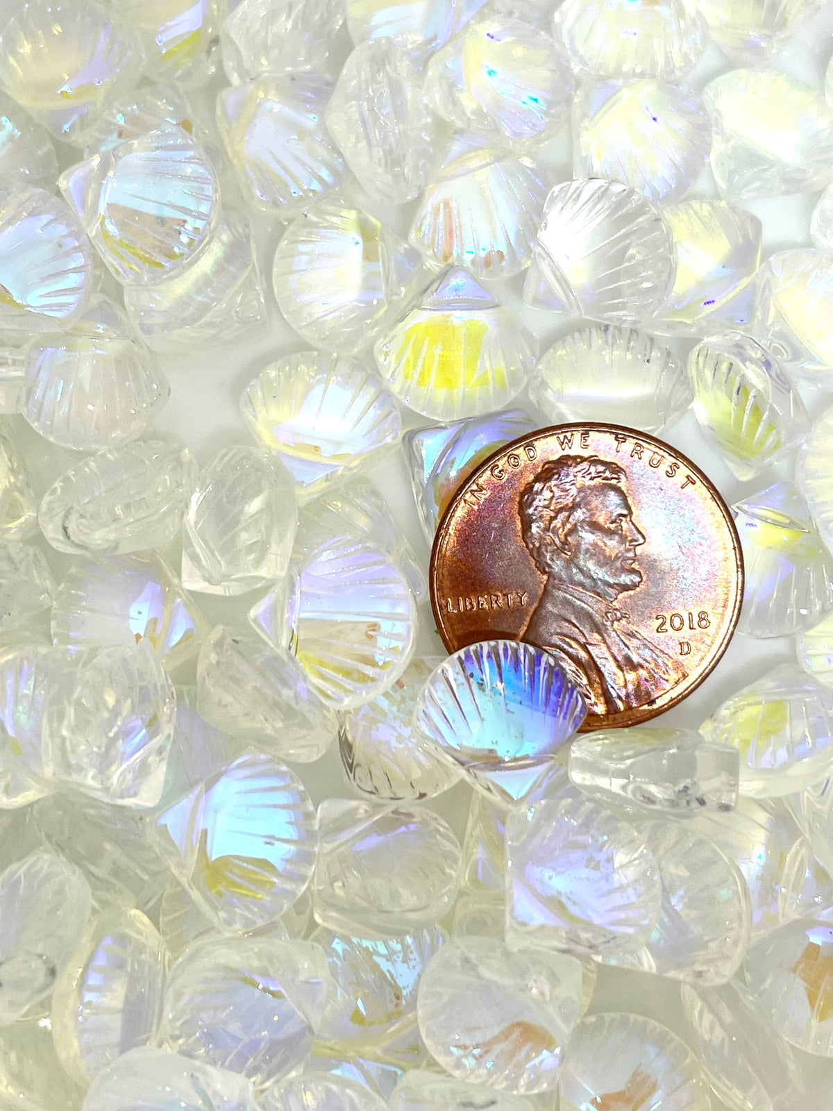 Clear Mermaid Iridescent Disco Bead Embellishment - Iridescent
