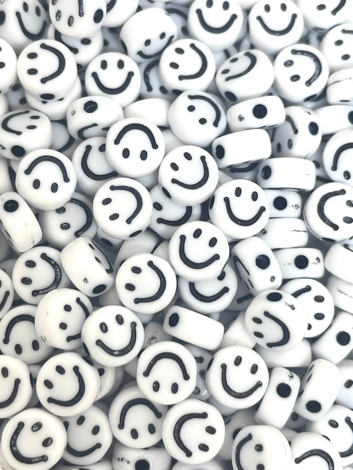 SMOL Yellow Smiley Face Beads, Charms for Bracelet, Necklace