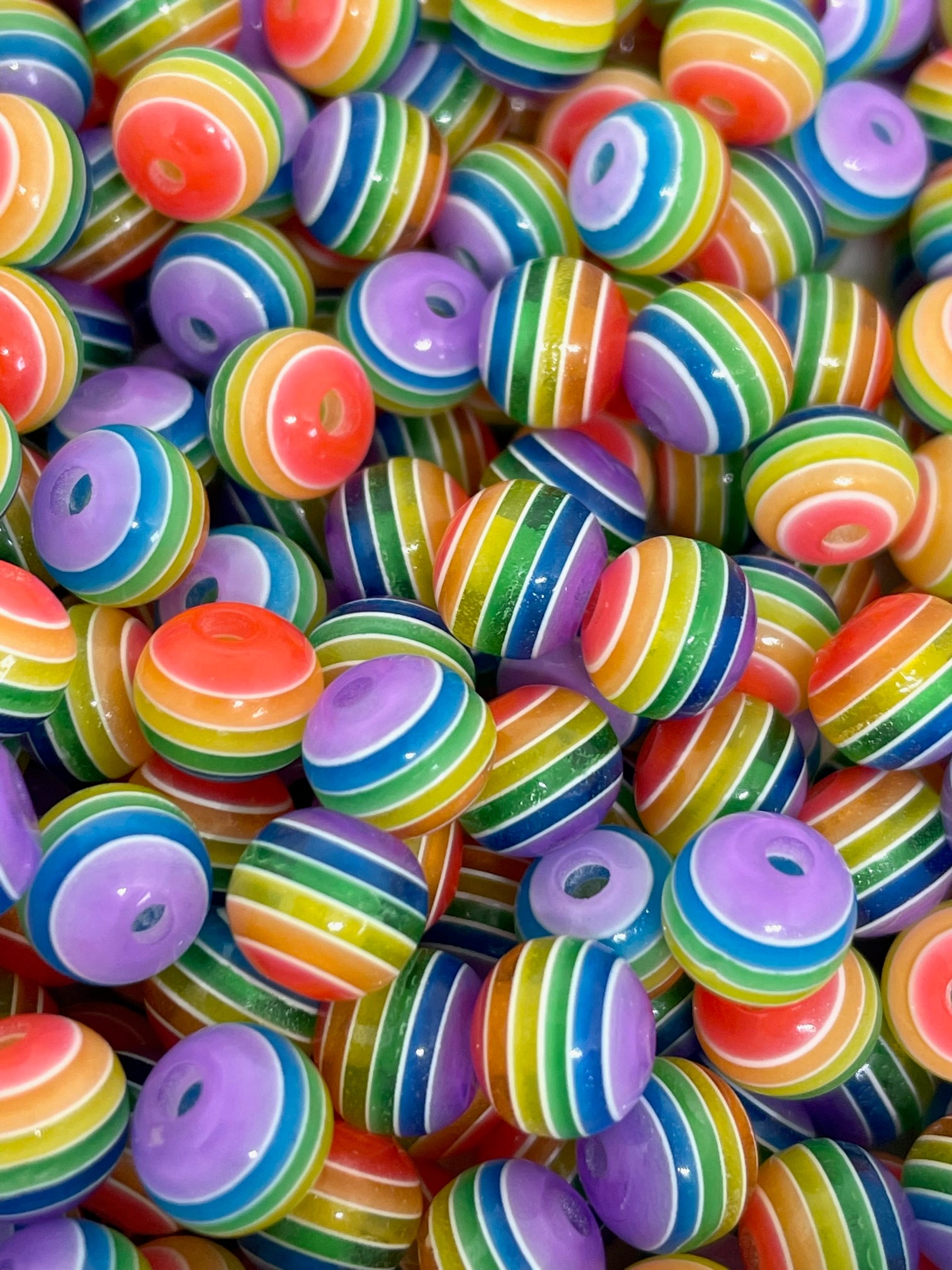 Celebrate Pride with Rainbow Striped Resin Beads Jewelry from Madison Beads