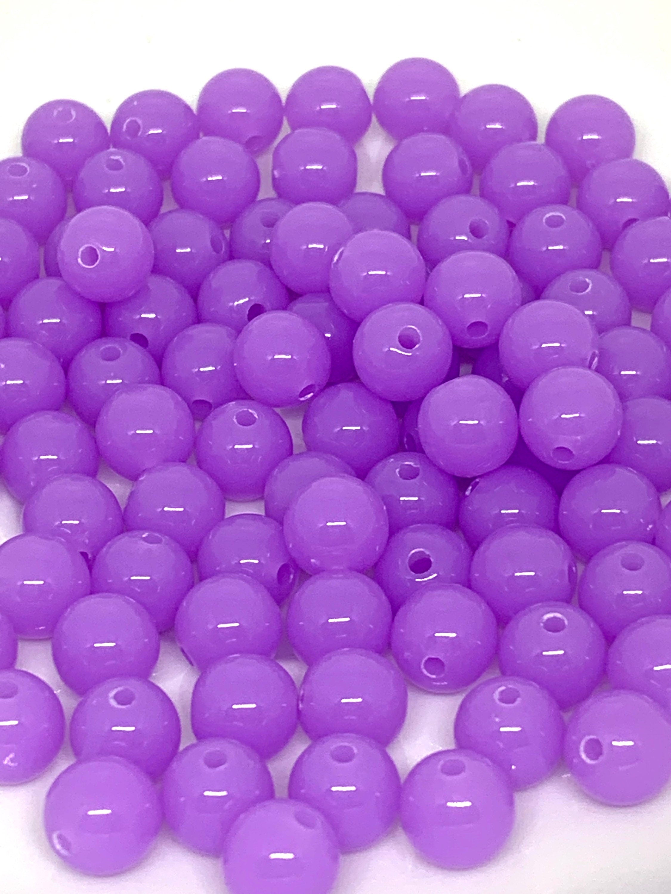 Round Purple Beads for Bracelet, Purple Beads for Necklace, Bright Purple Beads, Cute Purple Beads for Bracelet, DIY Beads for Jewelry