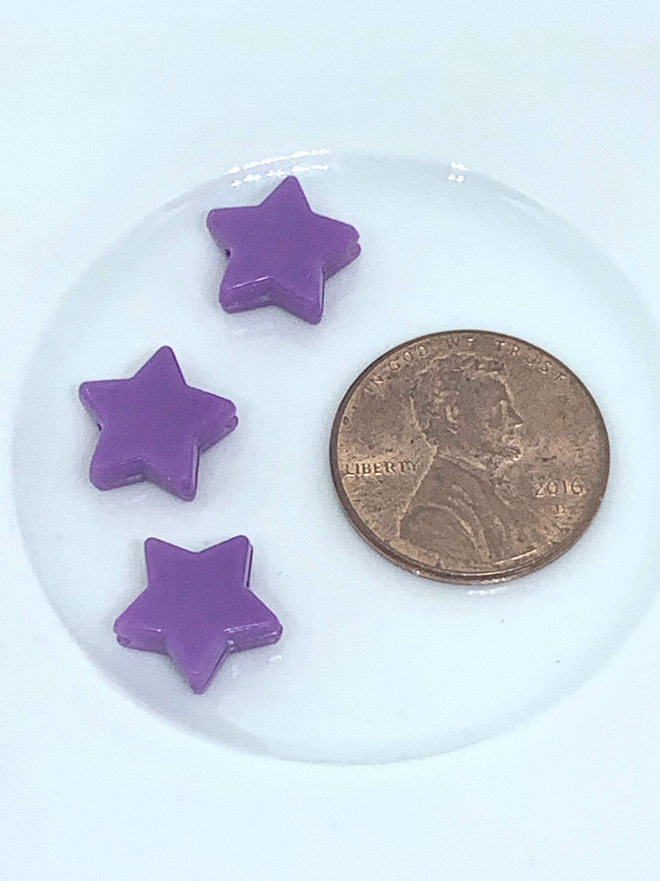 Purple Star Beads, Purple Beads, Kawaii Beads