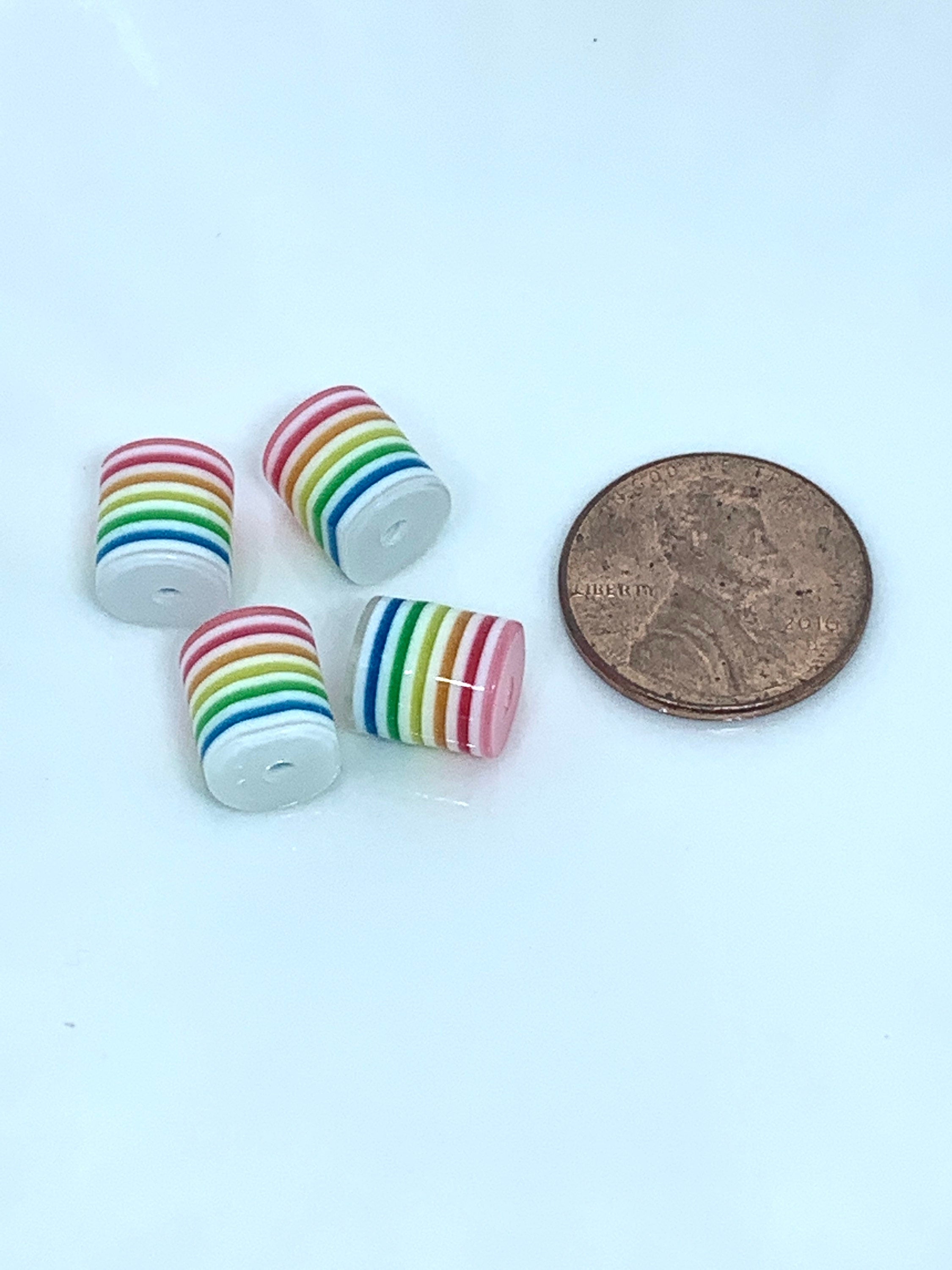 Rainbow Pastel Beads, Spacer Beads, Candy beads