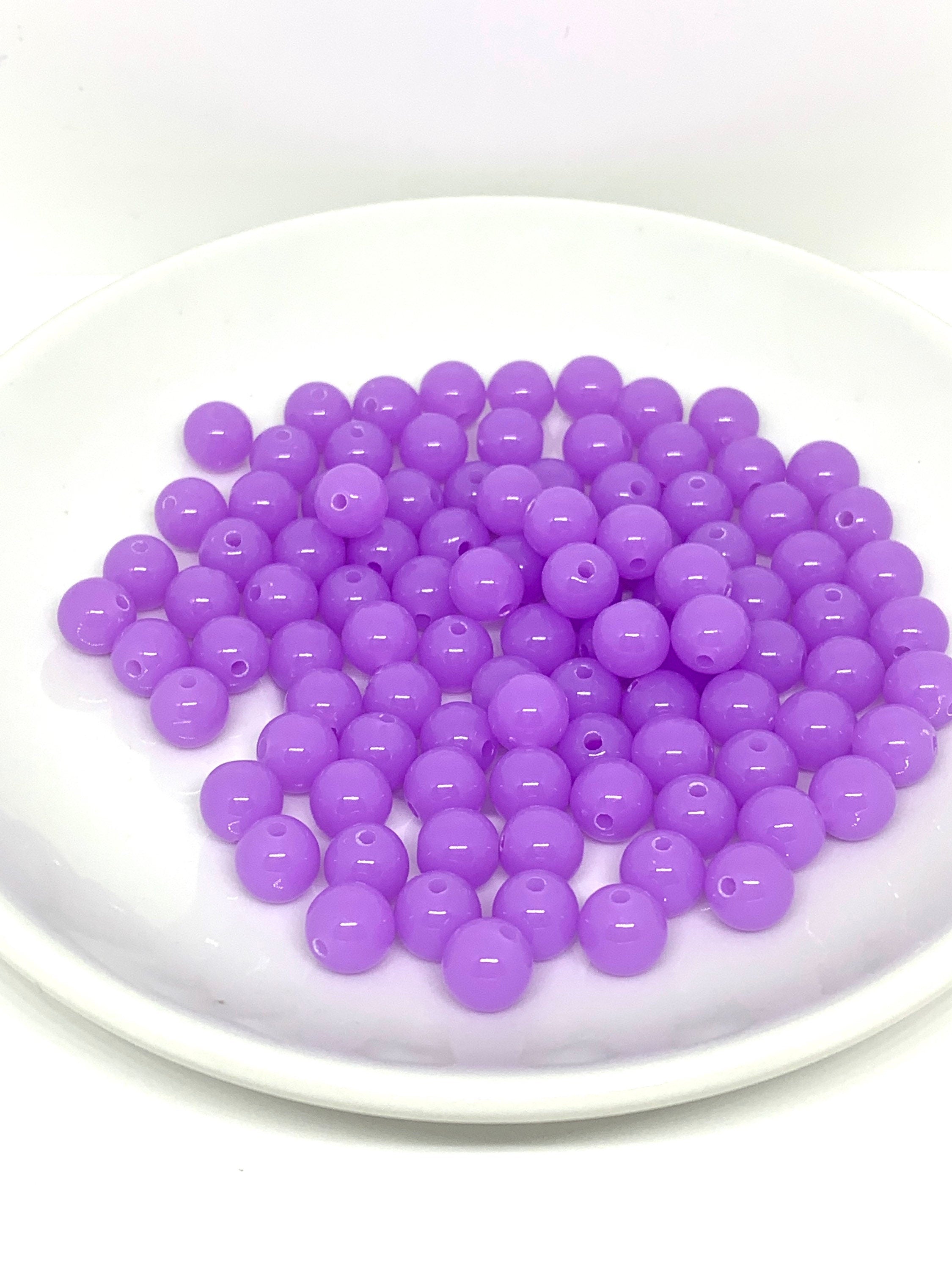 Round Purple Beads for Bracelet, Purple Beads for Necklace, Bright Purple Beads, Cute Purple Beads for Bracelet, DIY Beads for Jewelry