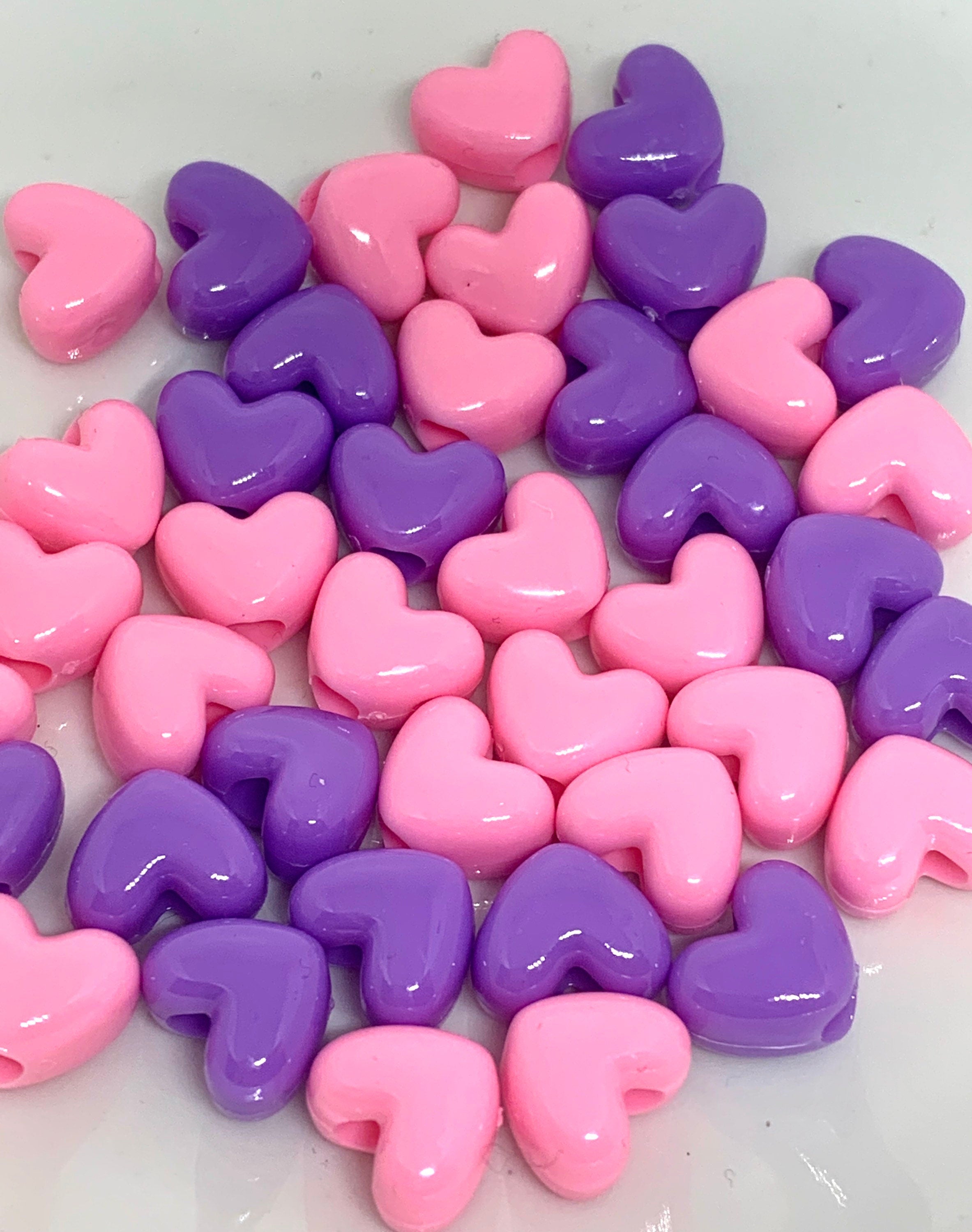 18mm Pastel Heart Beads