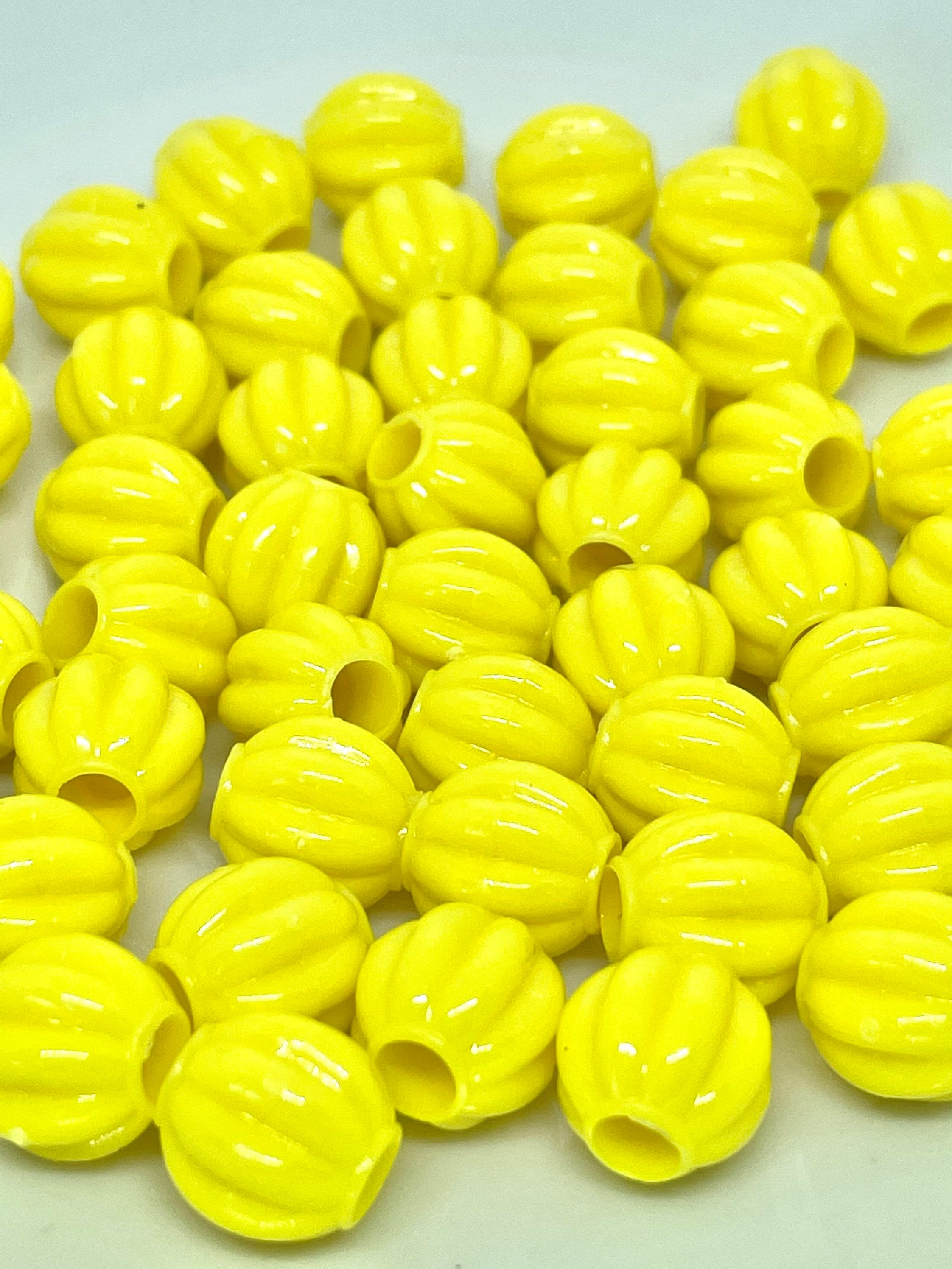 Lemon Yellow Beads, Kawaii Supplies, Candy Spacer Beads, DIY Beads, Kawaii Beads, Cute Beads