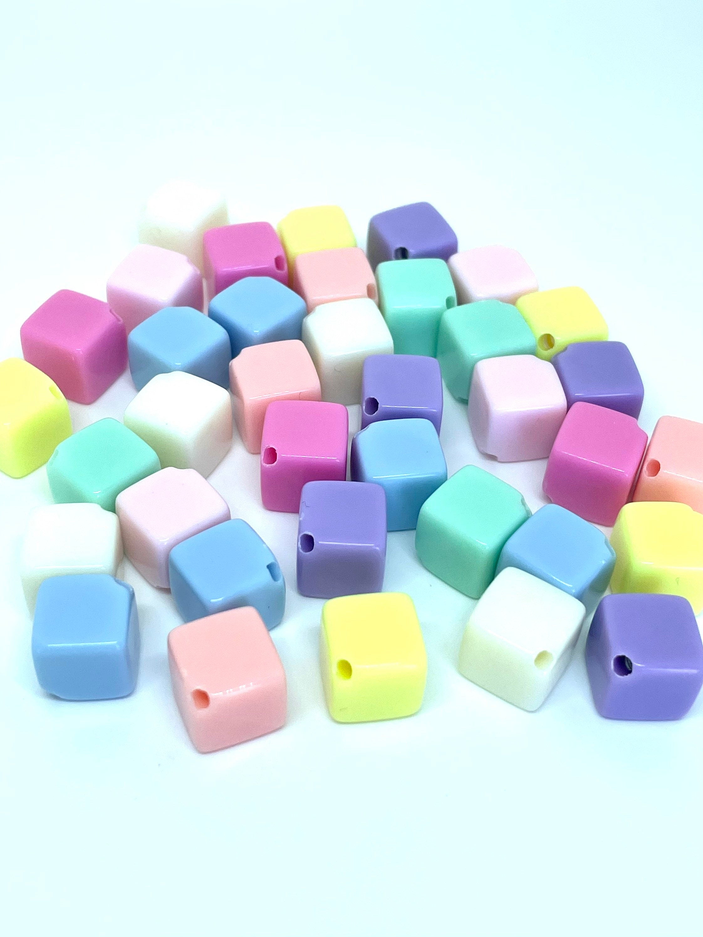 Kawaii Pastel Square Beads from Japan, Cute Beads, Kawaii Beads, DIY Jewelry, Japan Beads
