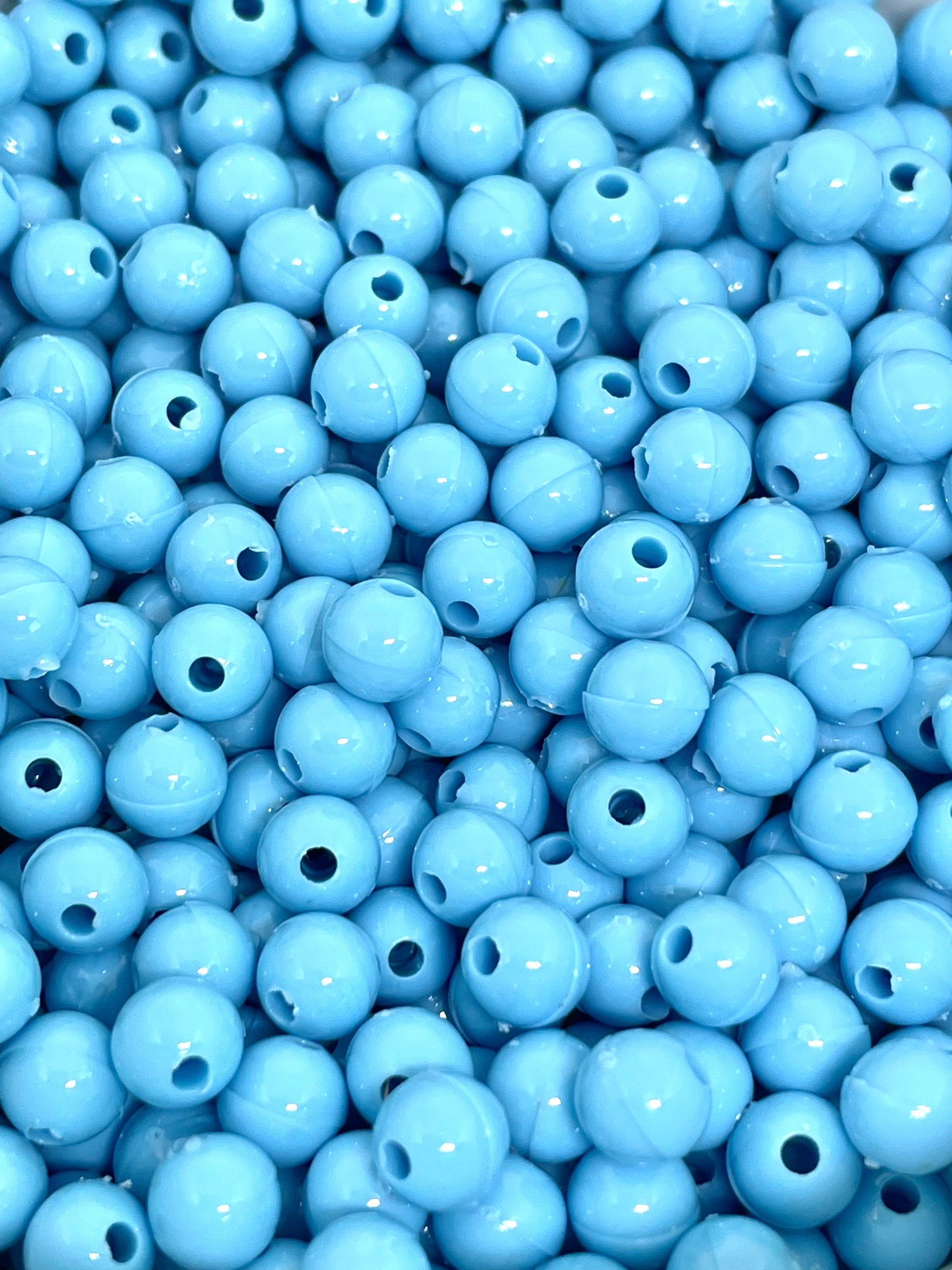 Baby Blue Round Beads for Bracelet, 6mm Beads for Necklace, Blue Beads, Round Blue Beads, Cute Blue Beads, Alice and Wonderland Beads