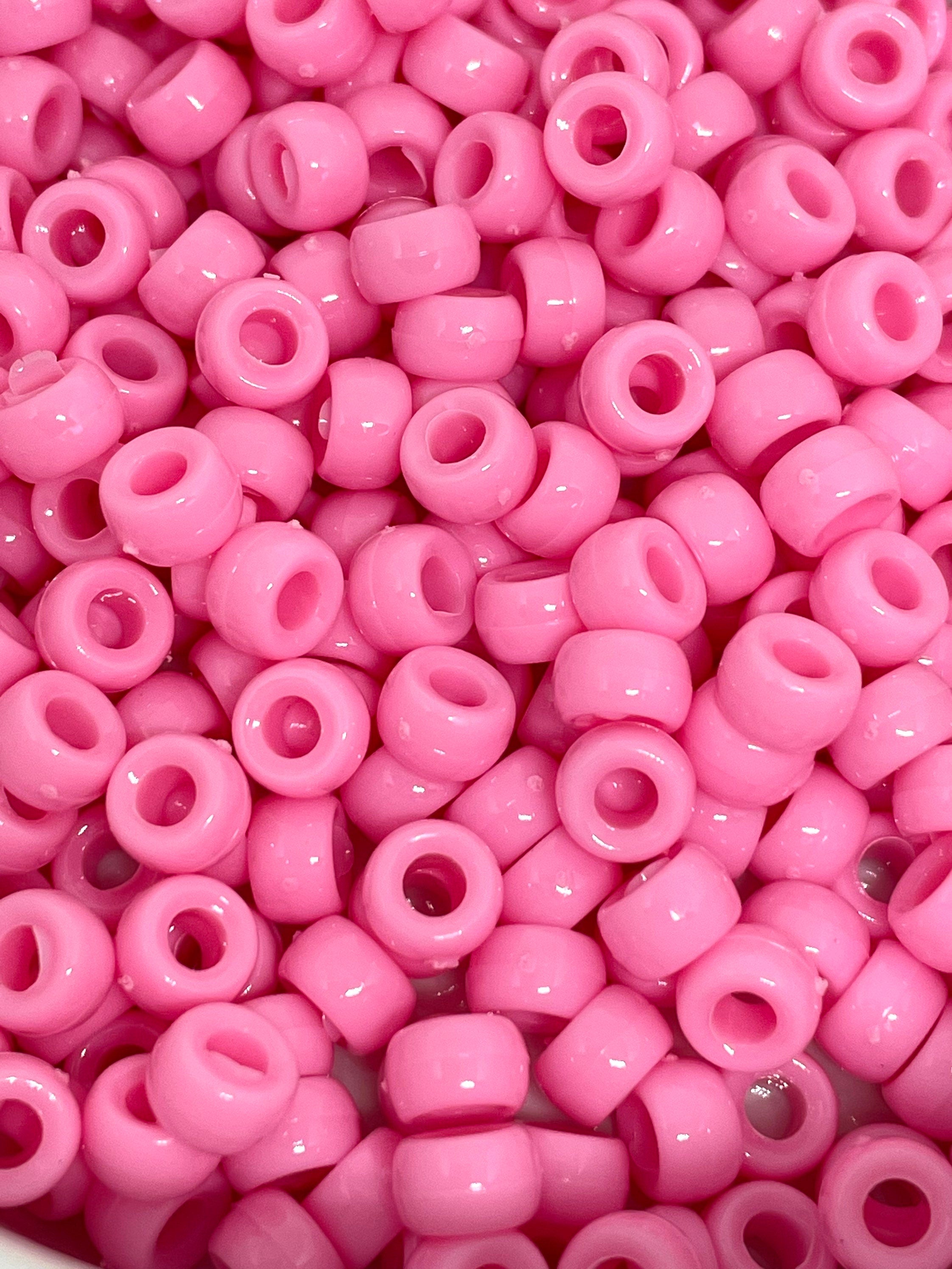 Pink Mini Barrel Beads for Bracelet, Mini Pink Beads for Bracelet, Small Pink Spacer Beads, Mini Kandi Beads, Mini Pony Beads, 6.5mm beads