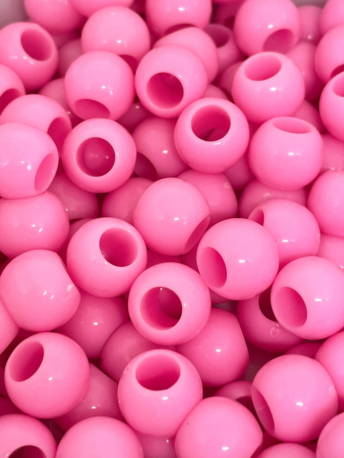 Light Pink Pony Beads, Round Pink Beads for Hair, Hair Beads, Dreadloc