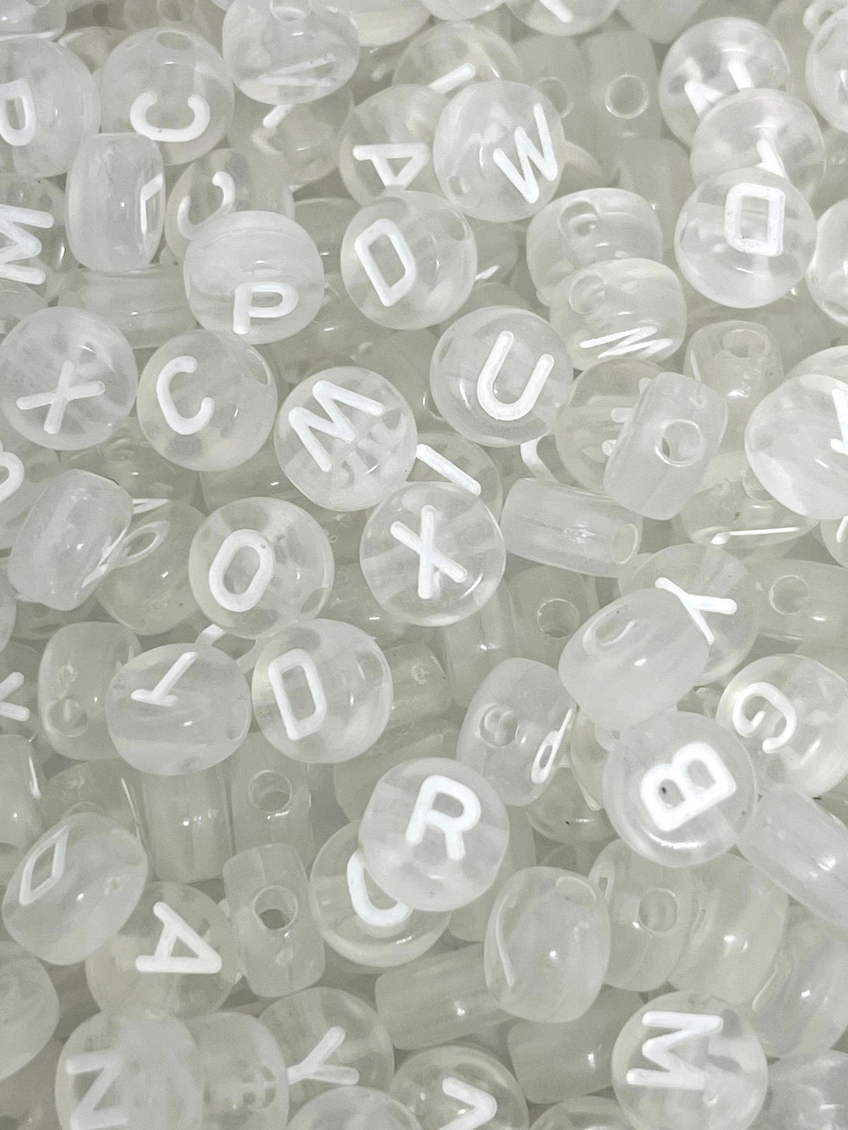 Black Letter Beads for Jewelry Making, Black Alphabet Beads for