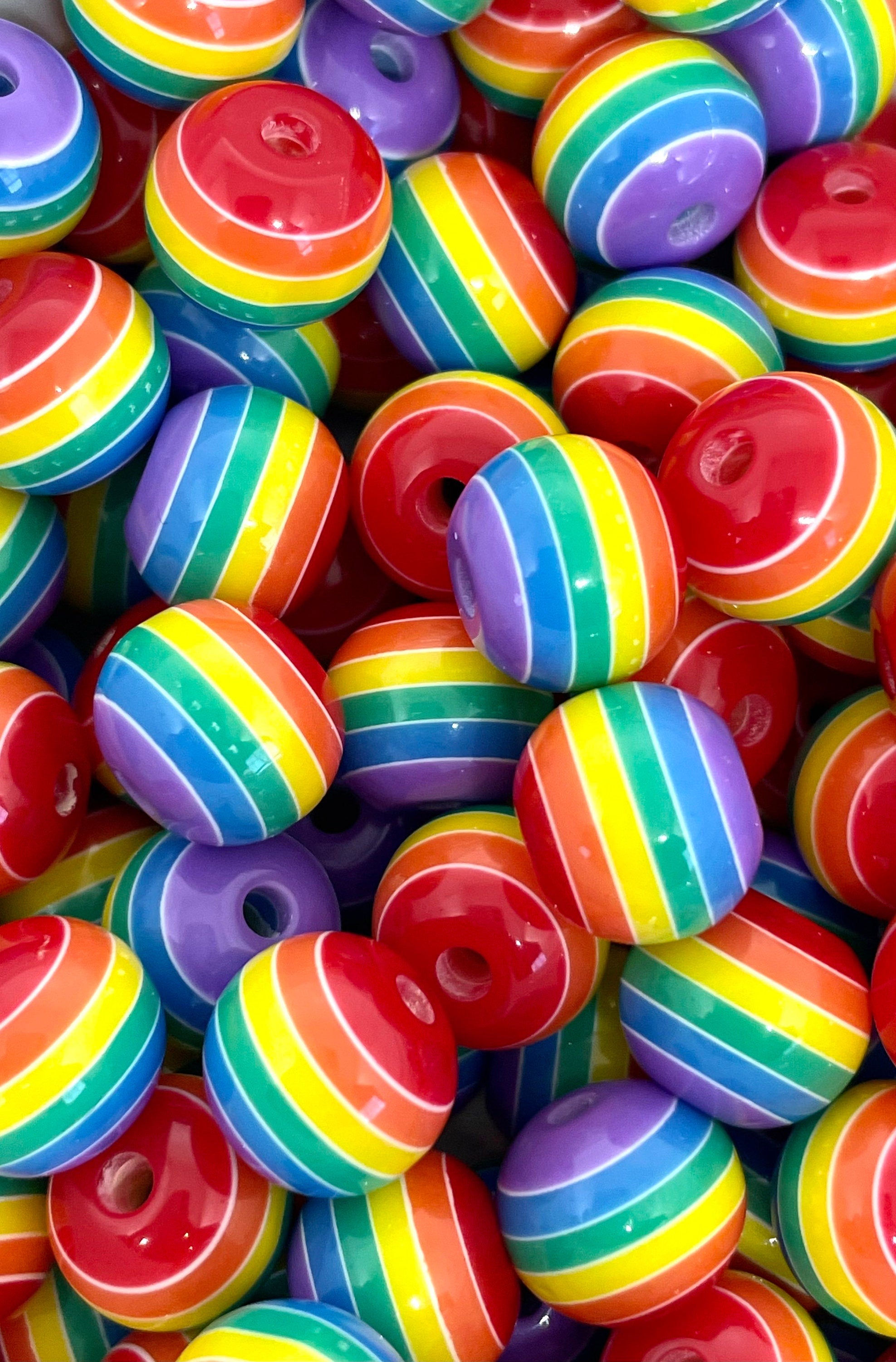 12mm Chunky Rainbow Beads