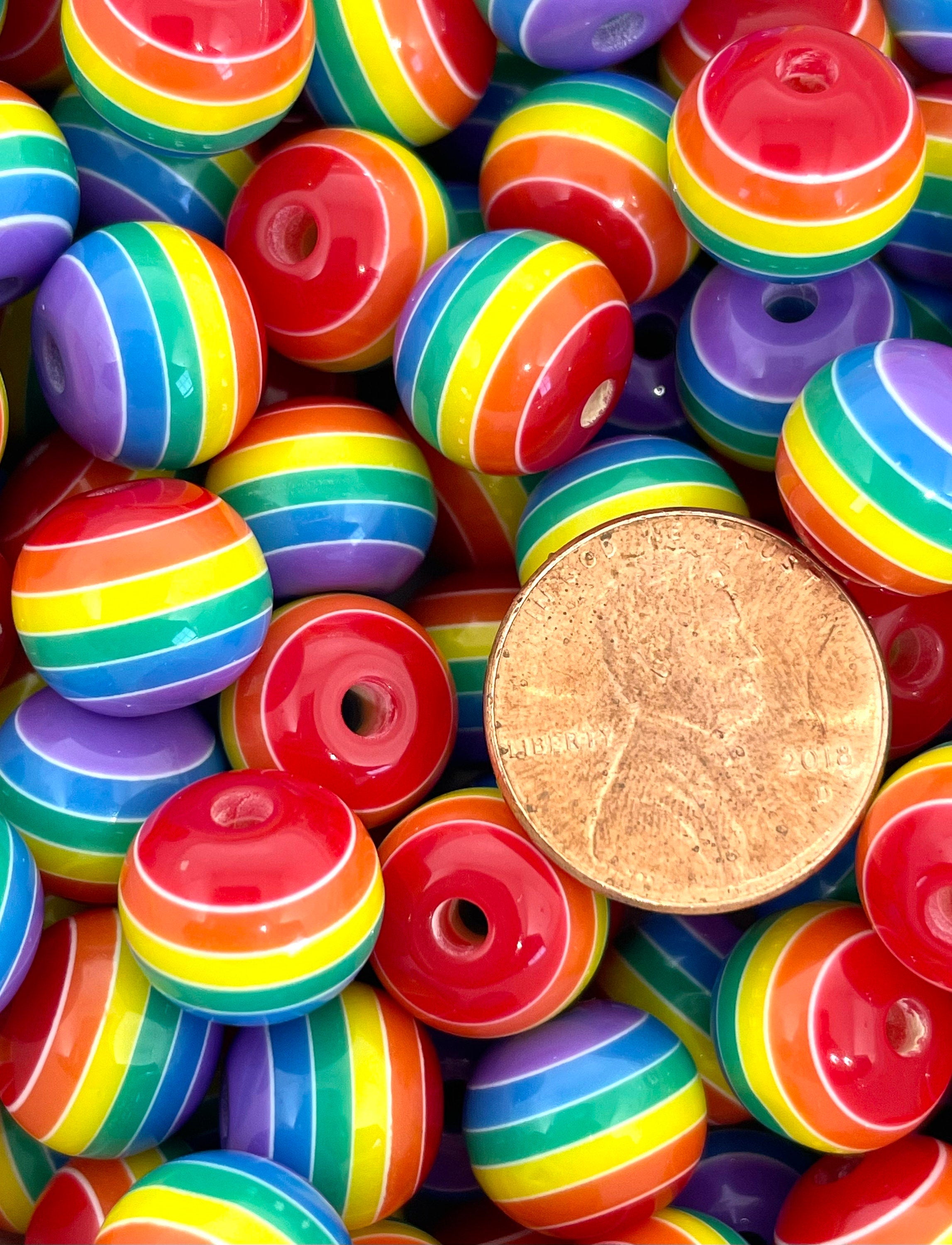 12mm Chunky Rainbow Beads