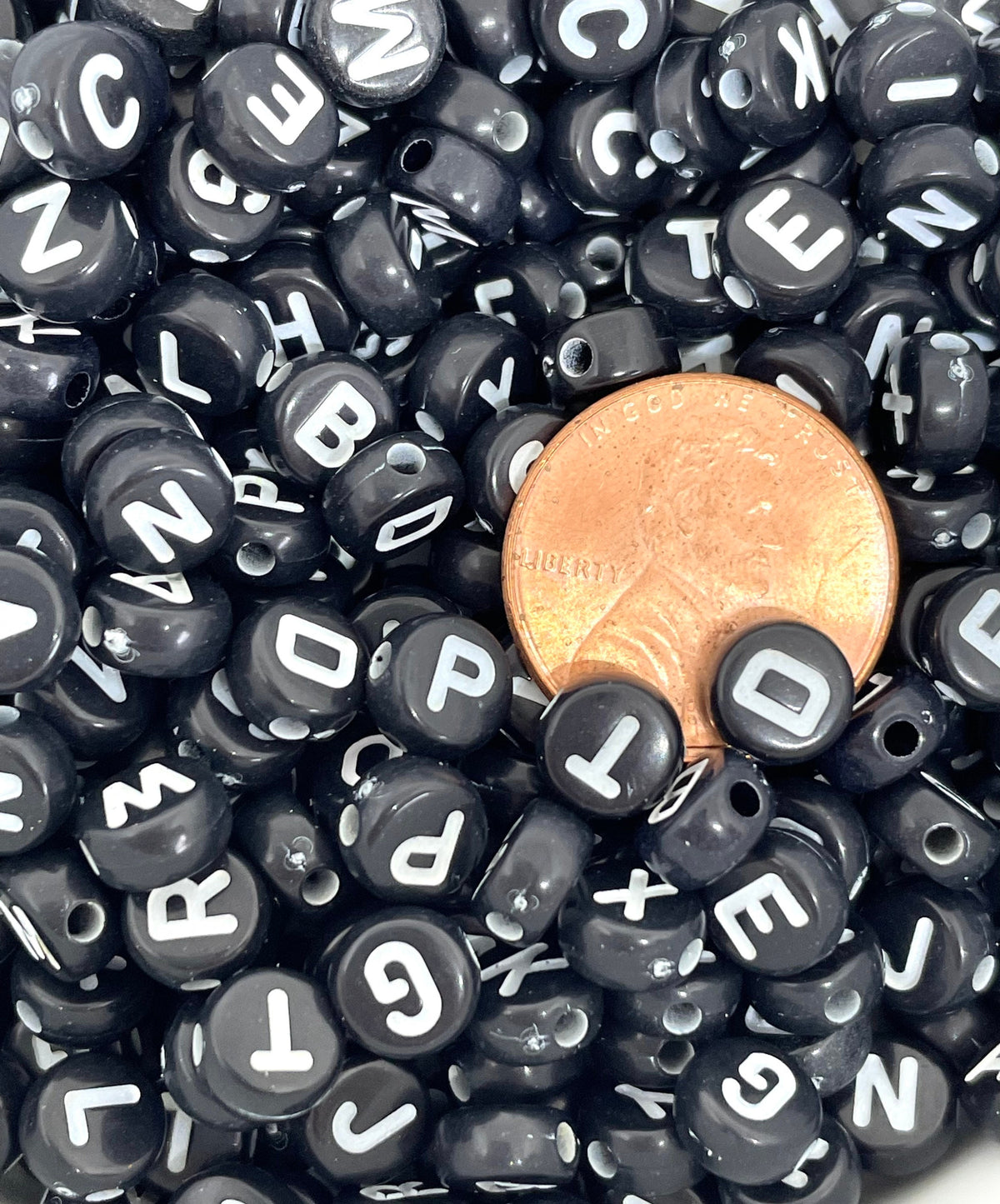 Black and White Cube Letter Beads Bracelet, Black and White Beads, Black  and White Alphabet Beads, Cube Alphabet Beads for Jewelry Making