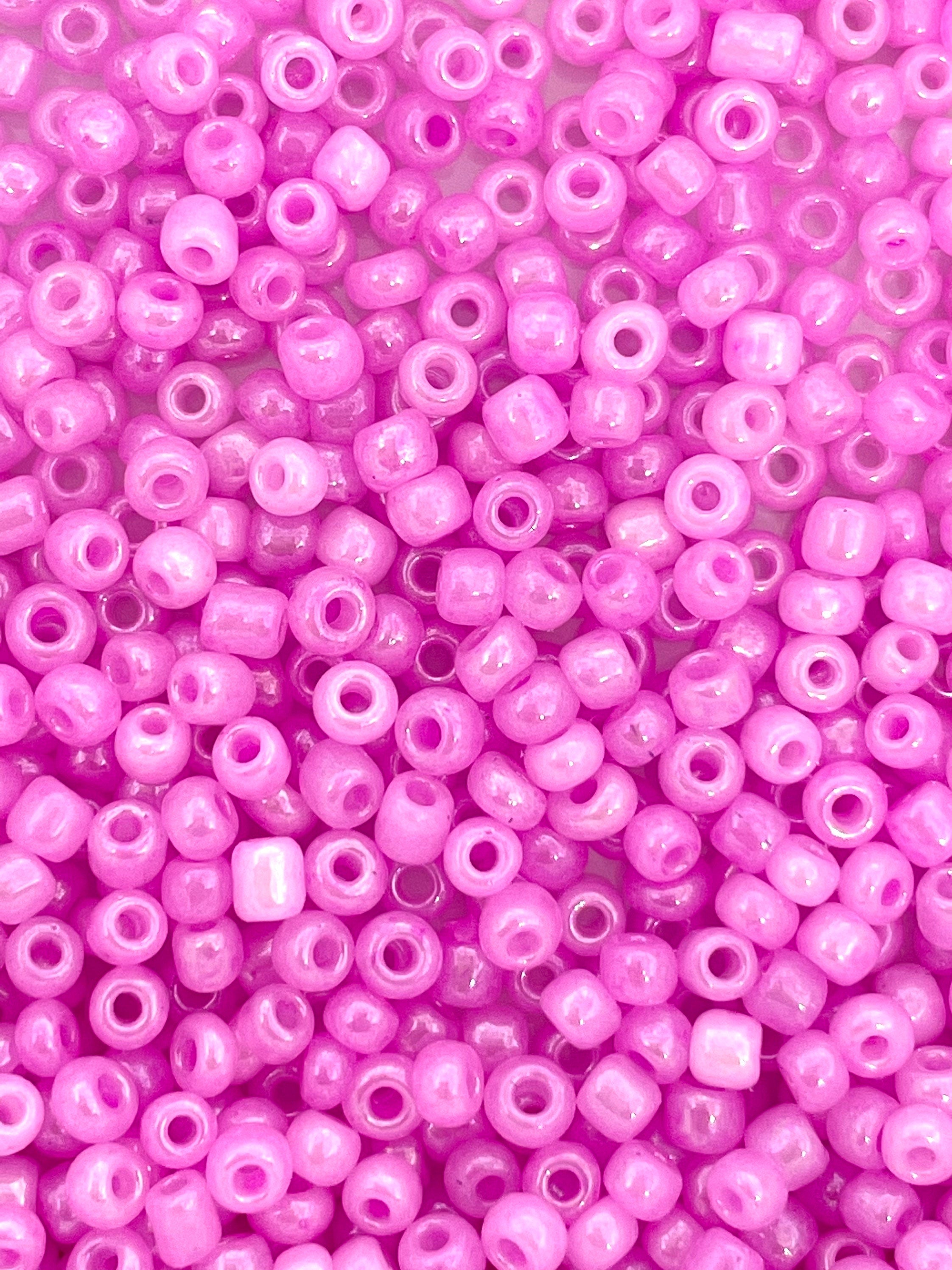 Tiny Magenta Seed Beads, Glass Czech Beads for Delicate Jewelry, Beaded Necklace, Delicate Bracelet