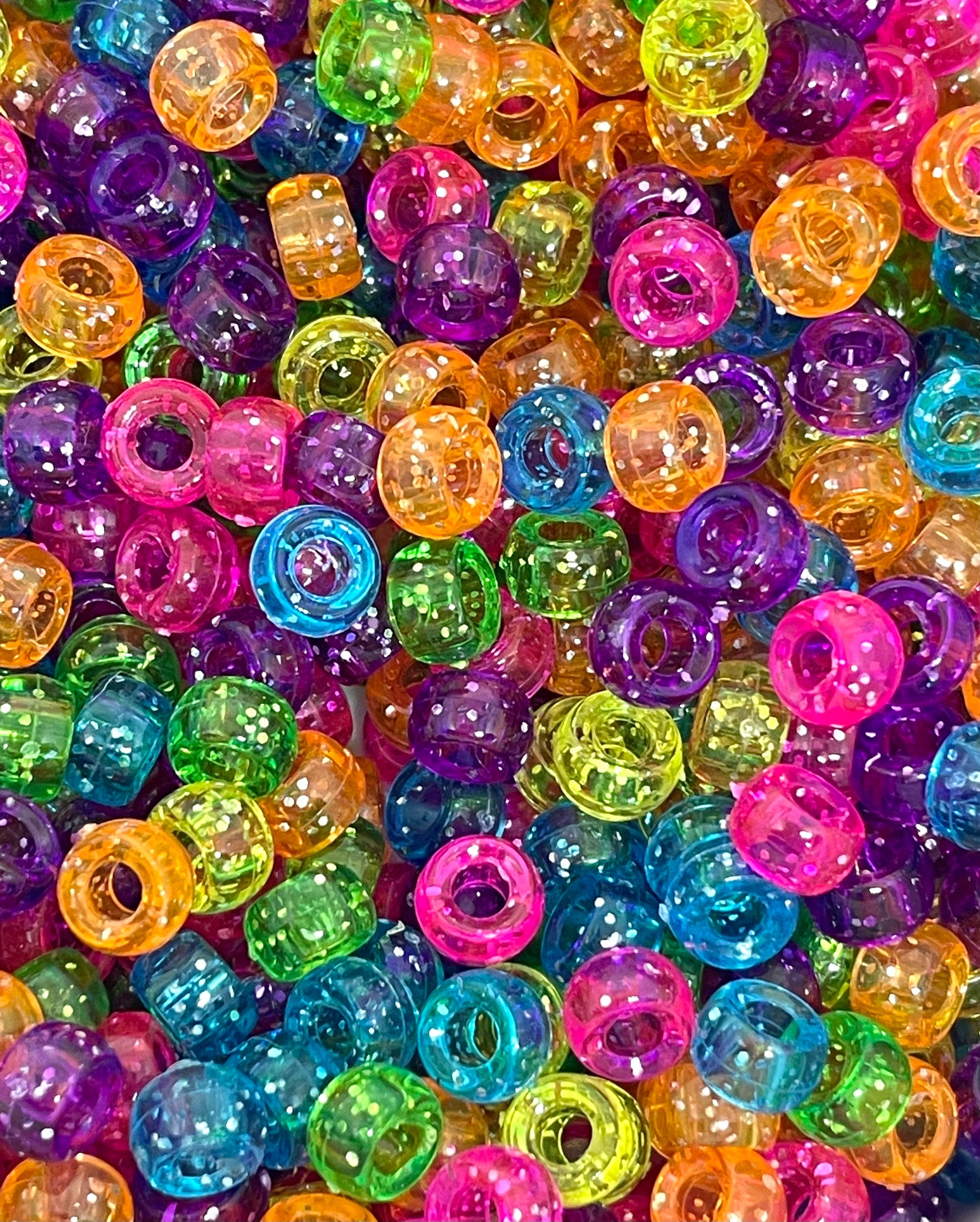 Rainbow Bracelet Beads, Small Beads for Bracelet, Mini Rainbow Pony Beads,  6.5mm Beads, Rainbow Mini Kandi Beads 