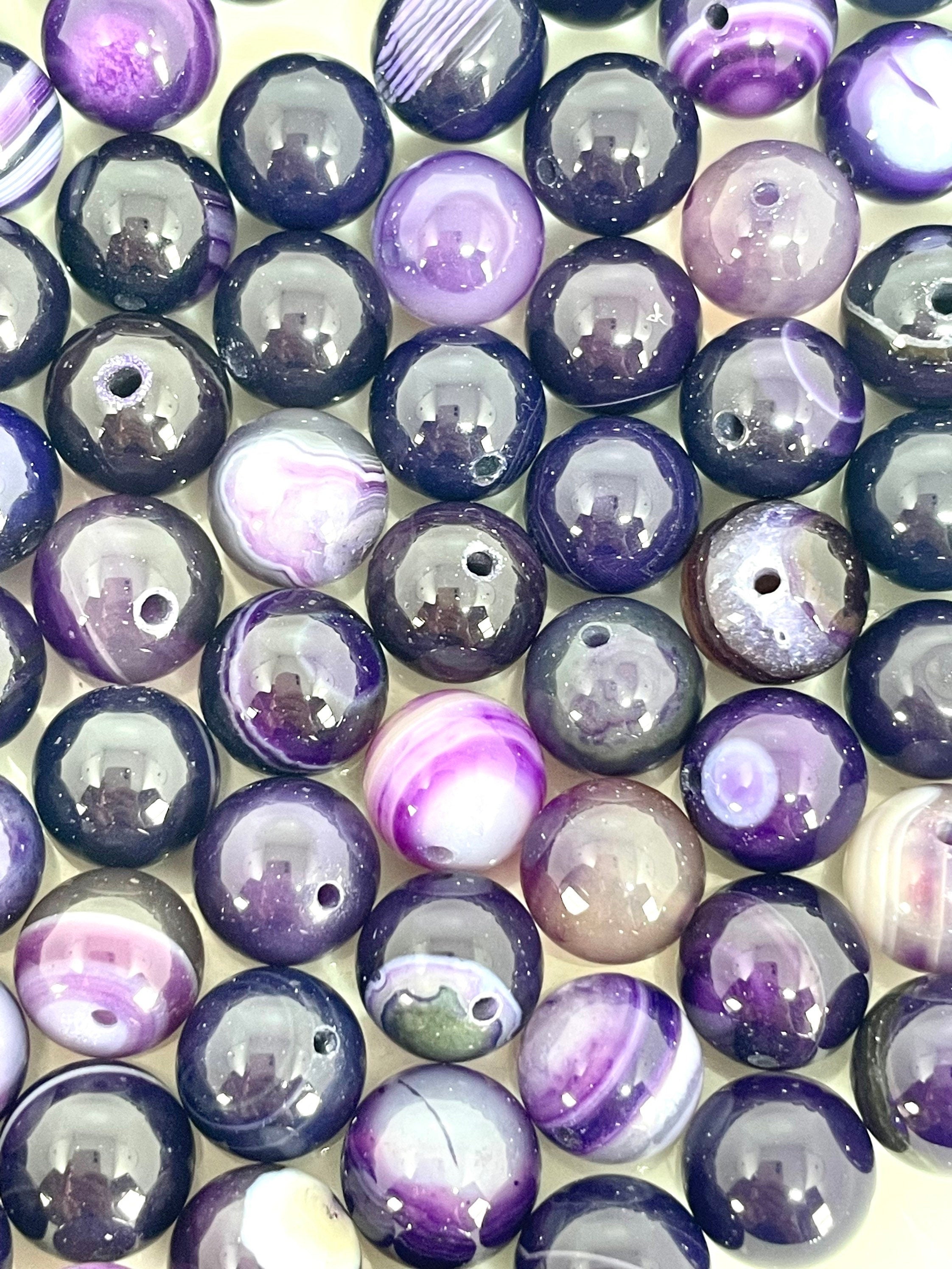 10mm Dark Purple Galaxy Beads