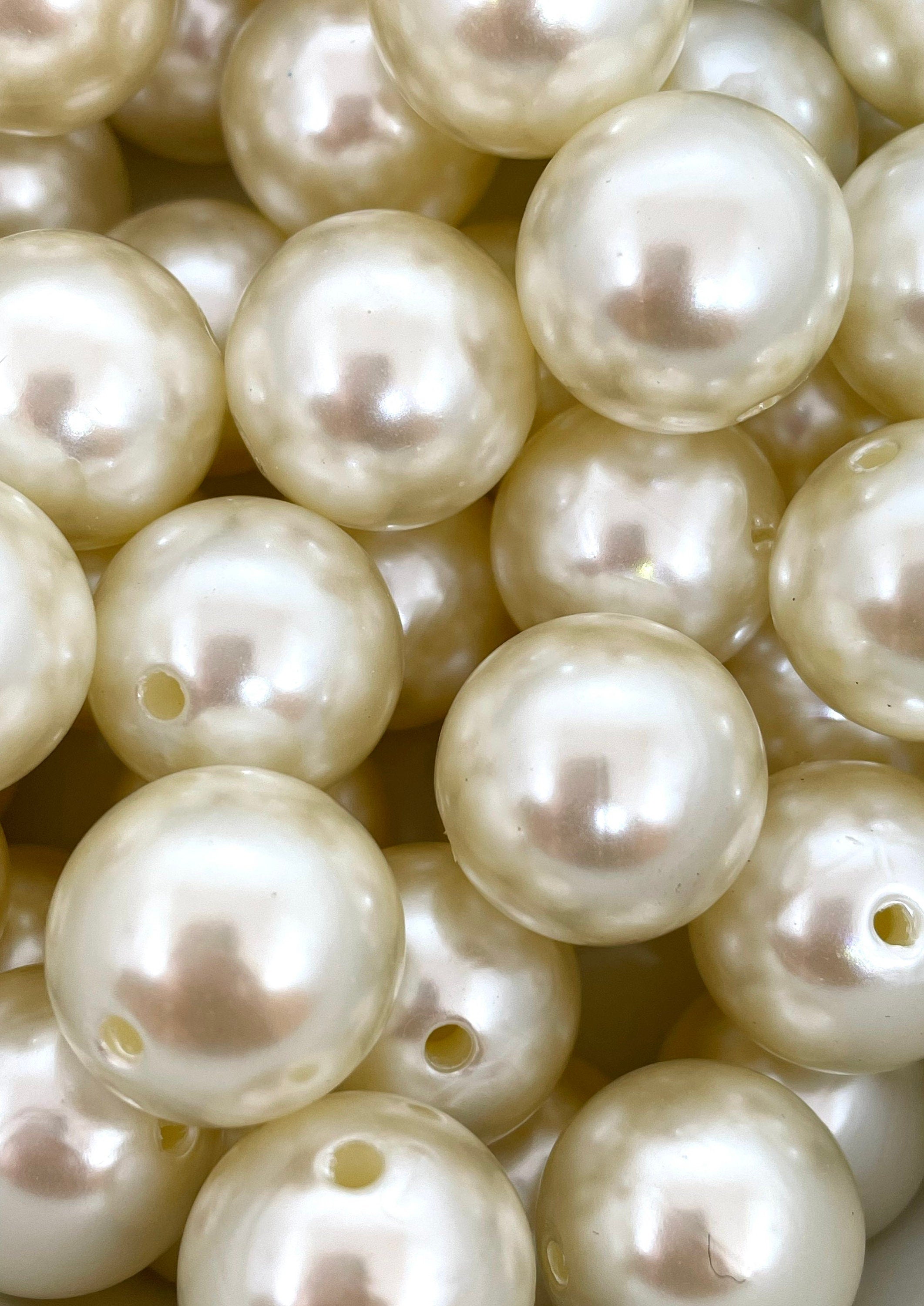 Chunky Ivory Pearl Beads for Jewelry Making, Chunky Beads, 20mm beads, Large Beads for Necklace