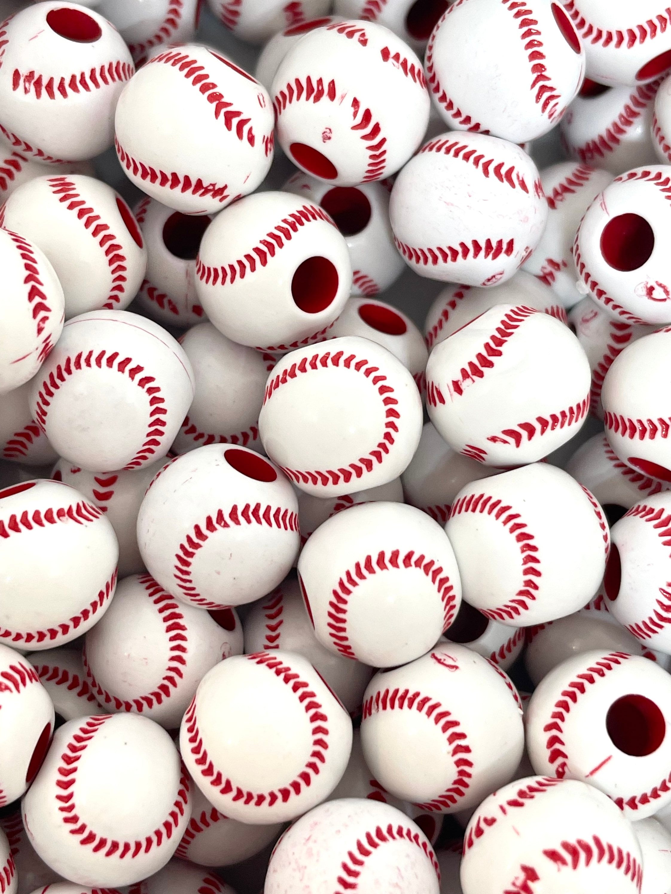 Baseball Beads for DIY Sports Jewelry - Craft Team Spirit Necklaces, Lanyards, and More