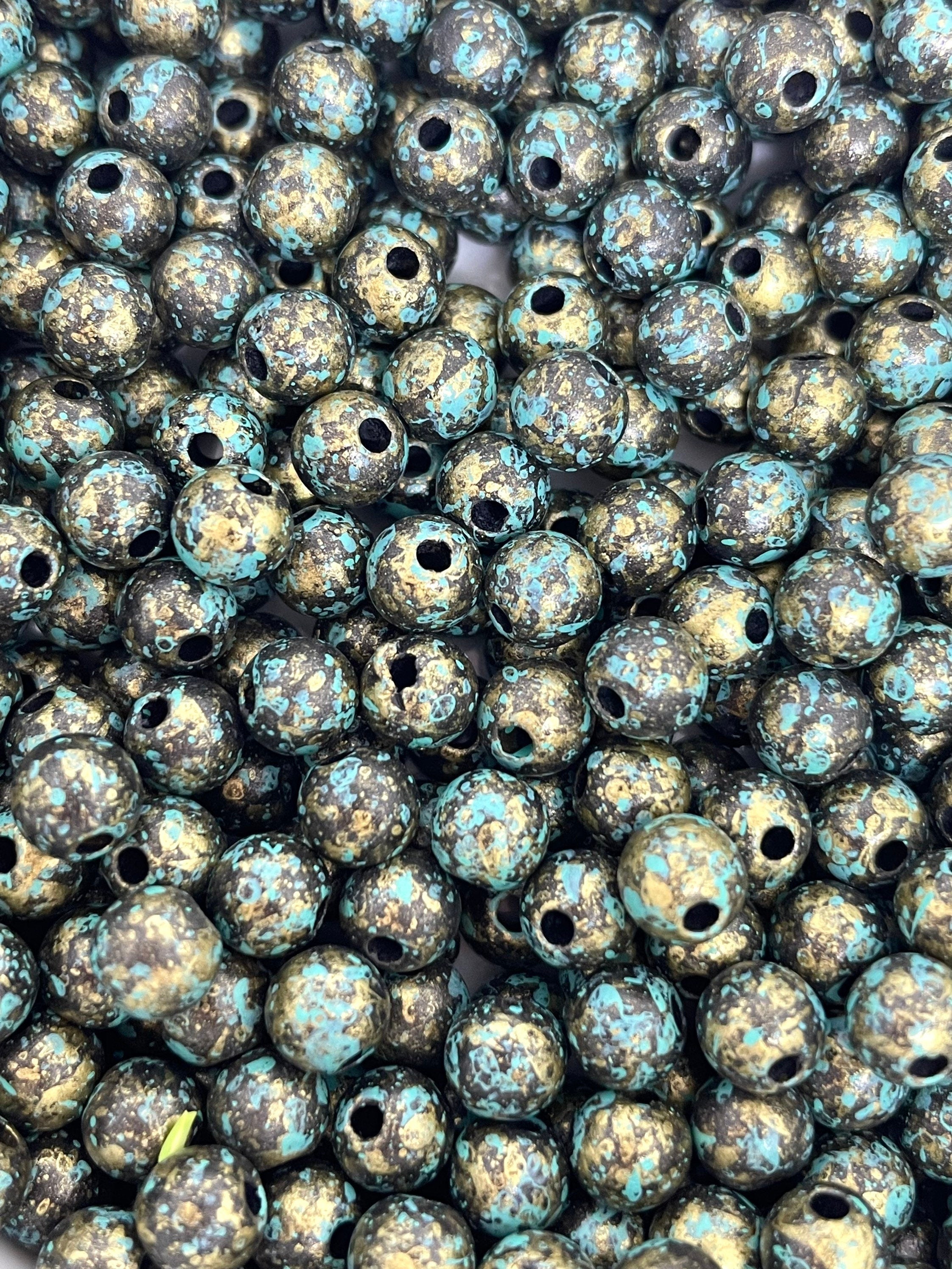 6mm Antique Style Round Beads