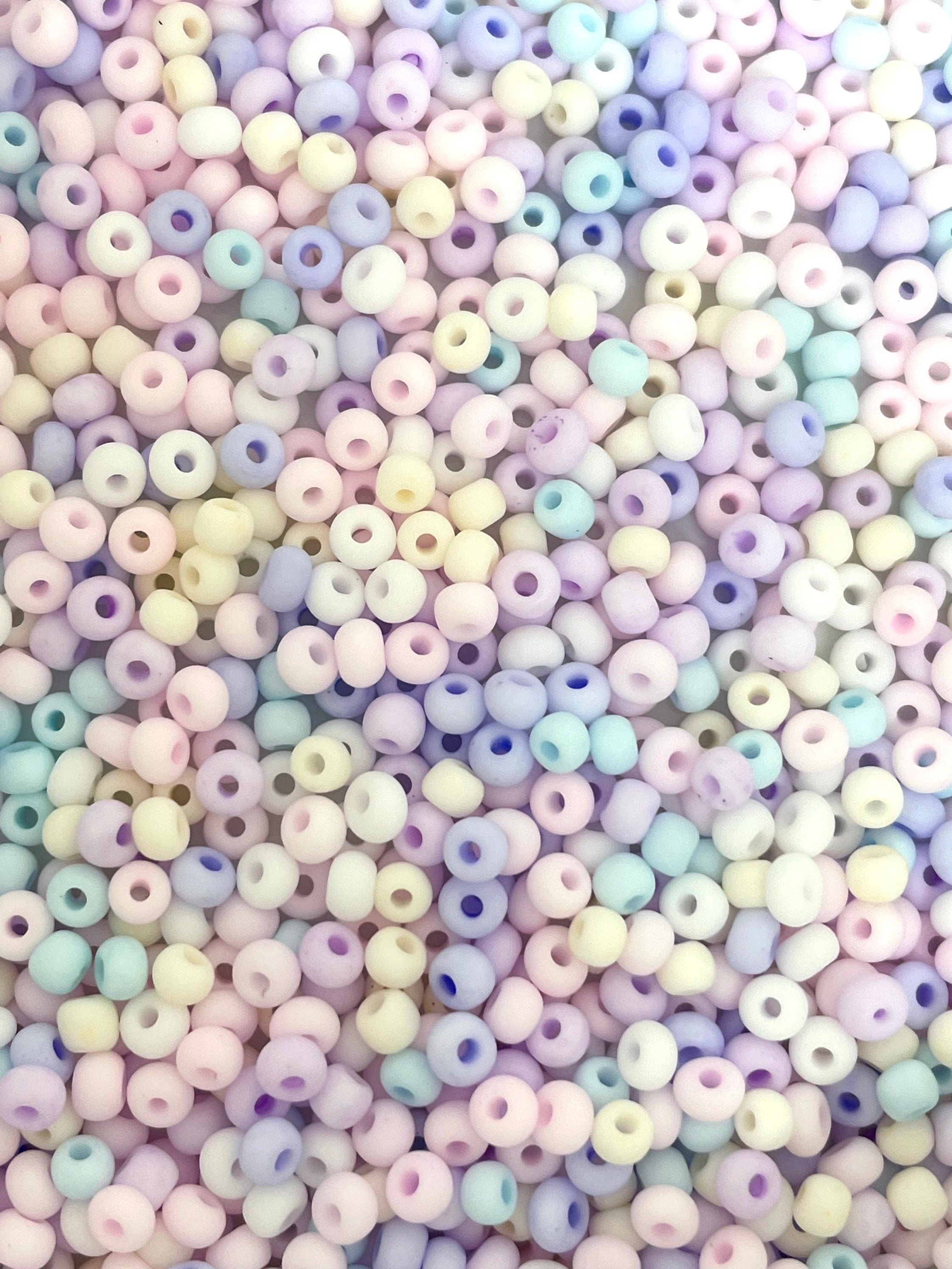 Tiny Pastel Seed Bead Mix, Dainty Beads for Necklace, Matte Beads for Jewelry Making, Tiny Beads for Delicate Necklace