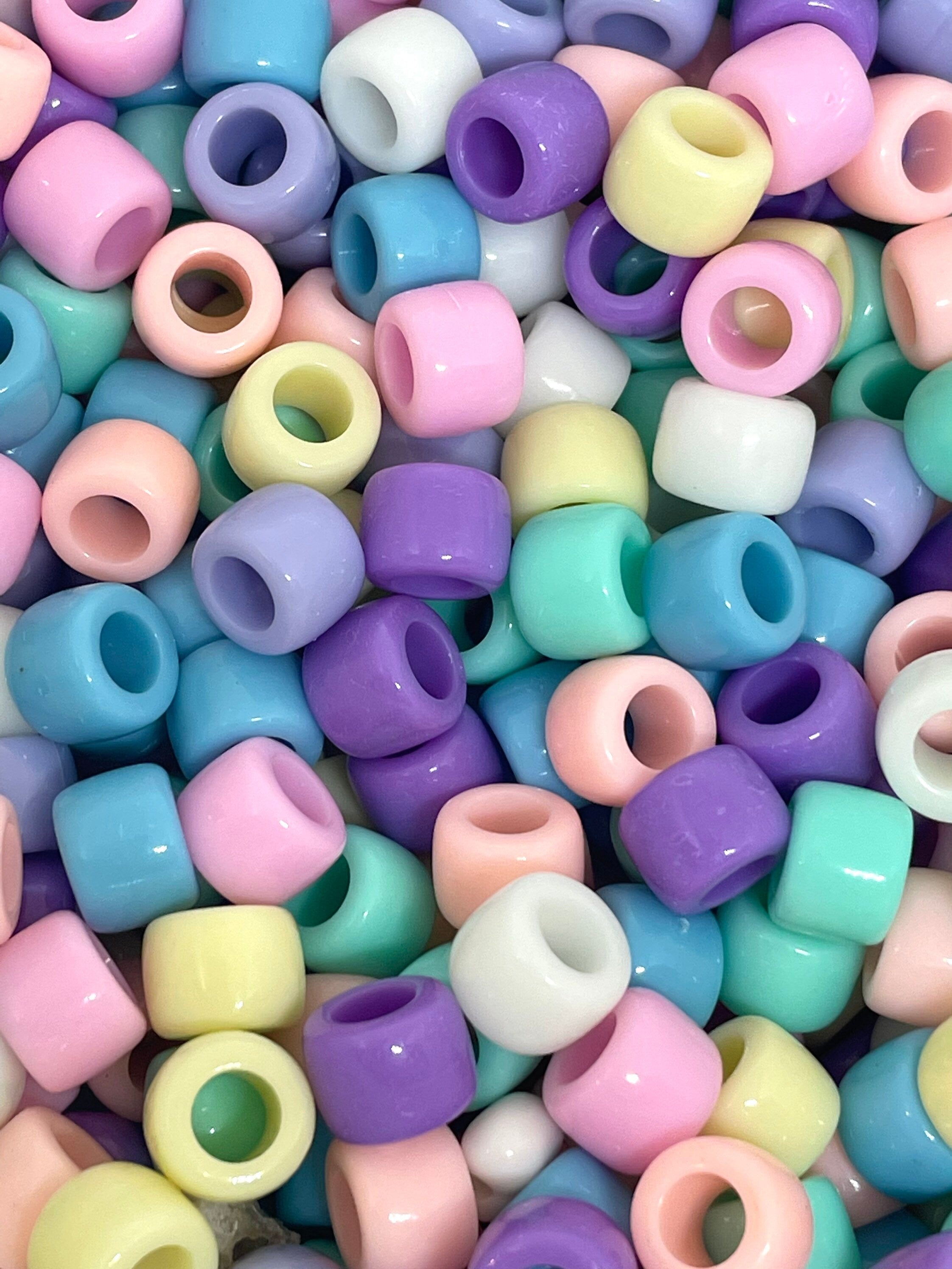 Kawaii Pastel Barrel Beads for DIY Crafts