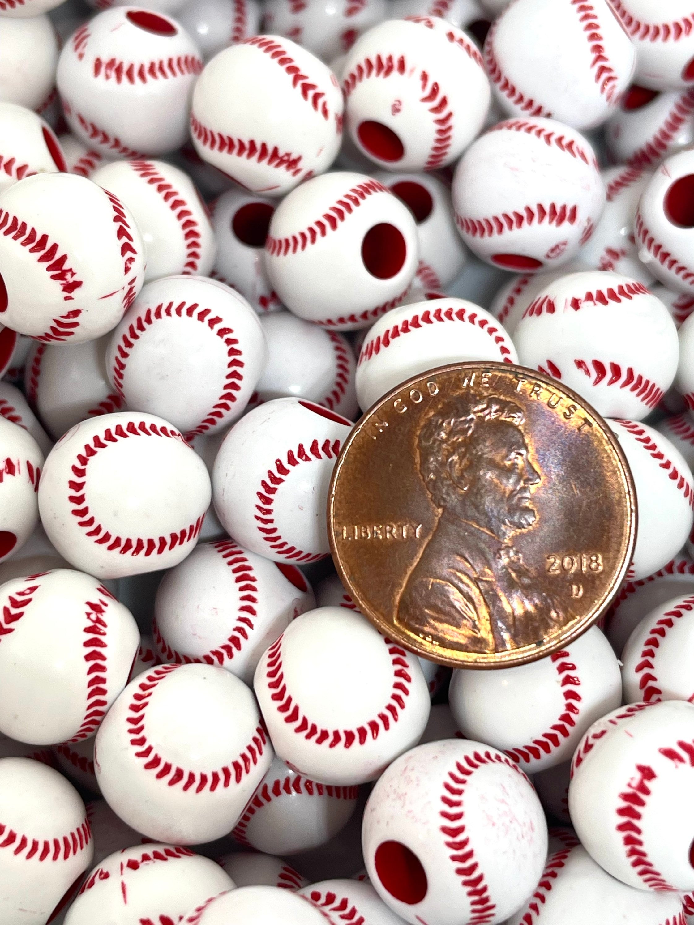 Baseball Beads for DIY Sports Jewelry - Craft Team Spirit Necklaces, Lanyards, and More