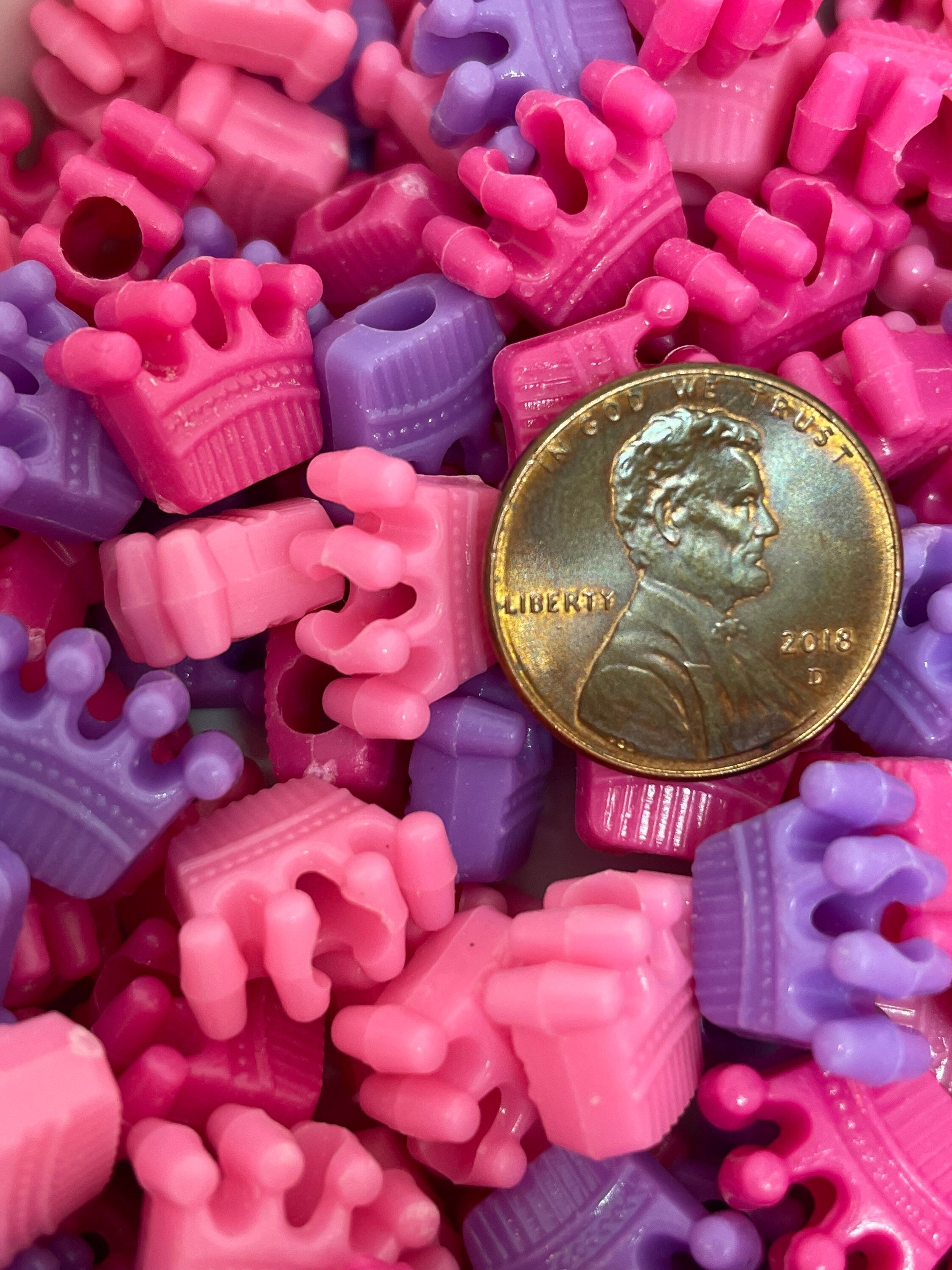 Pink Princess Beads for Jewelry Making, Pink Pony Beads, Beads for Party, Girls Beads, Valentines Day Beads