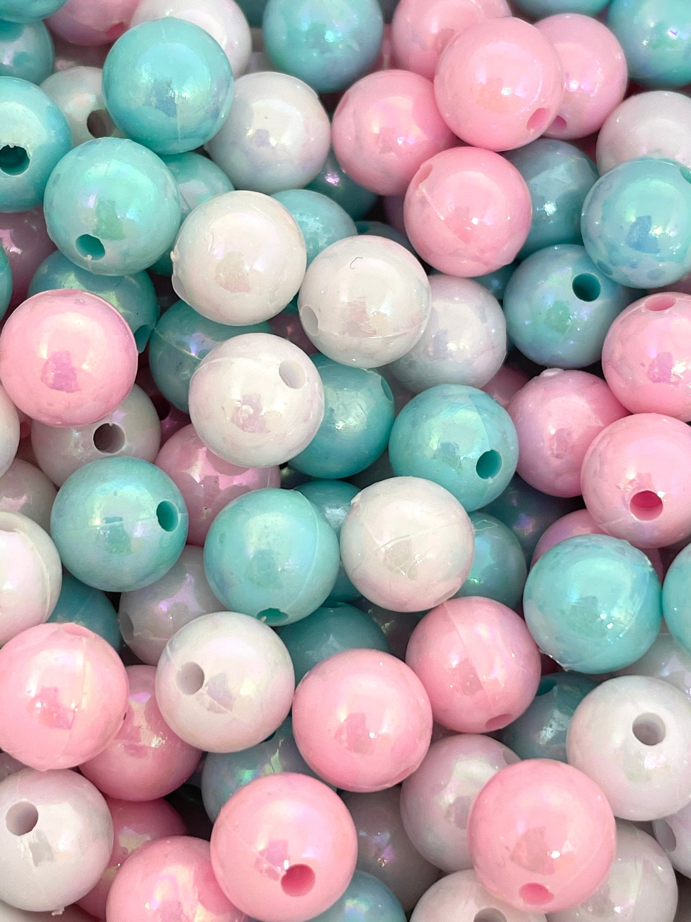 10mm Pastel Bubblegum AB Bead Assortment