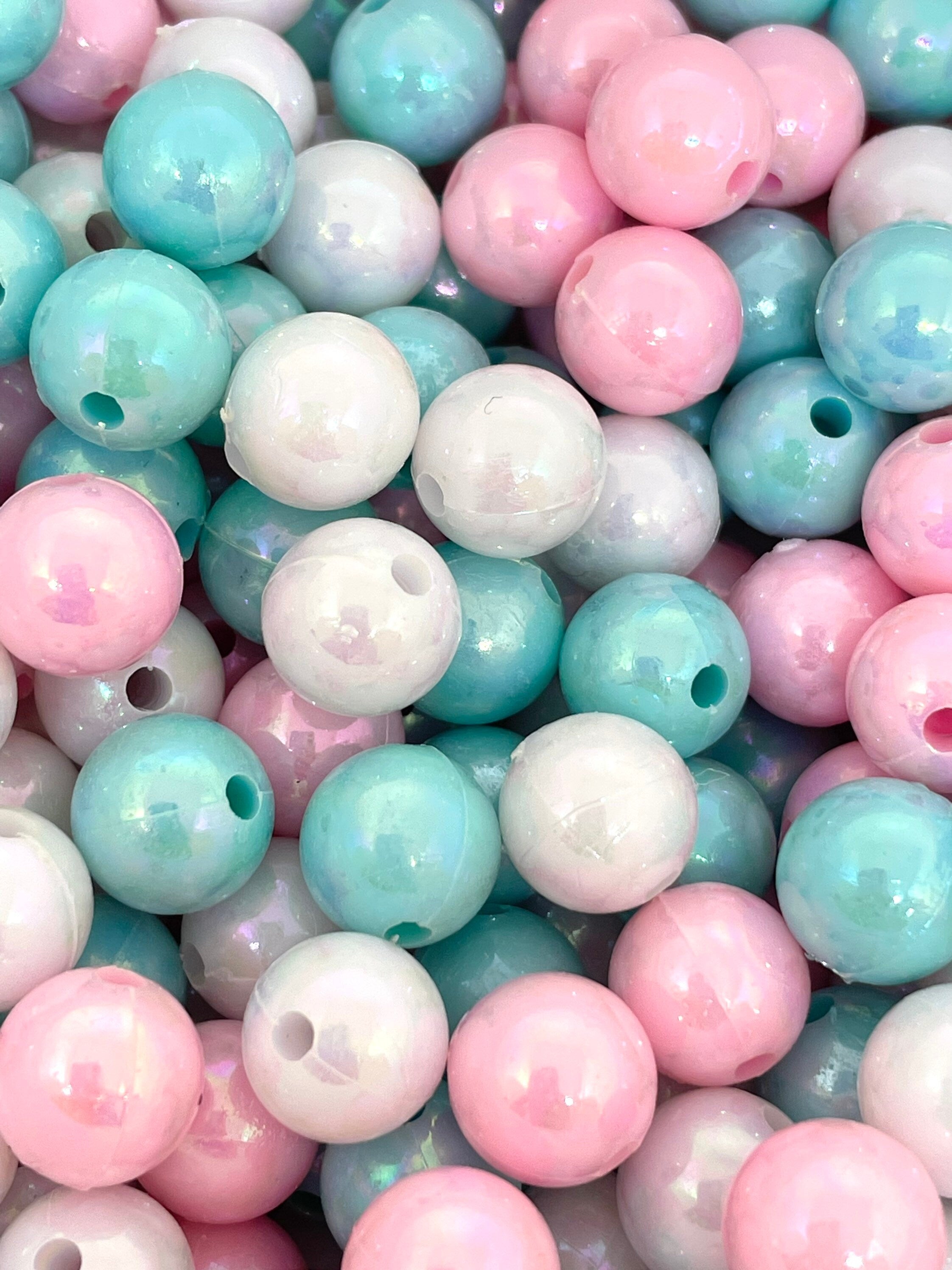 10mm Pastel Cotton Candy Bead Set