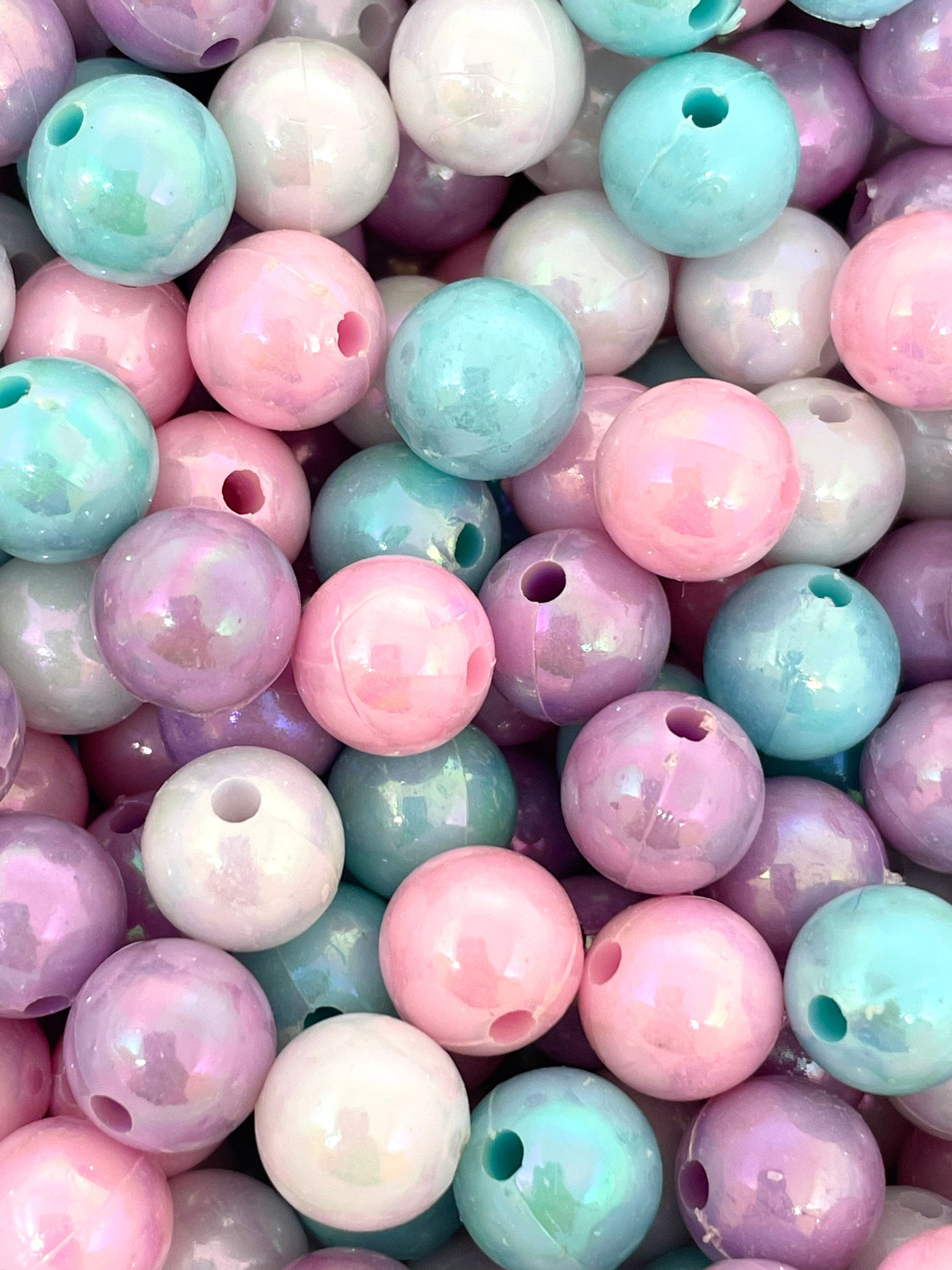 10mm Pastel Bubblegum AB Bead Assortment