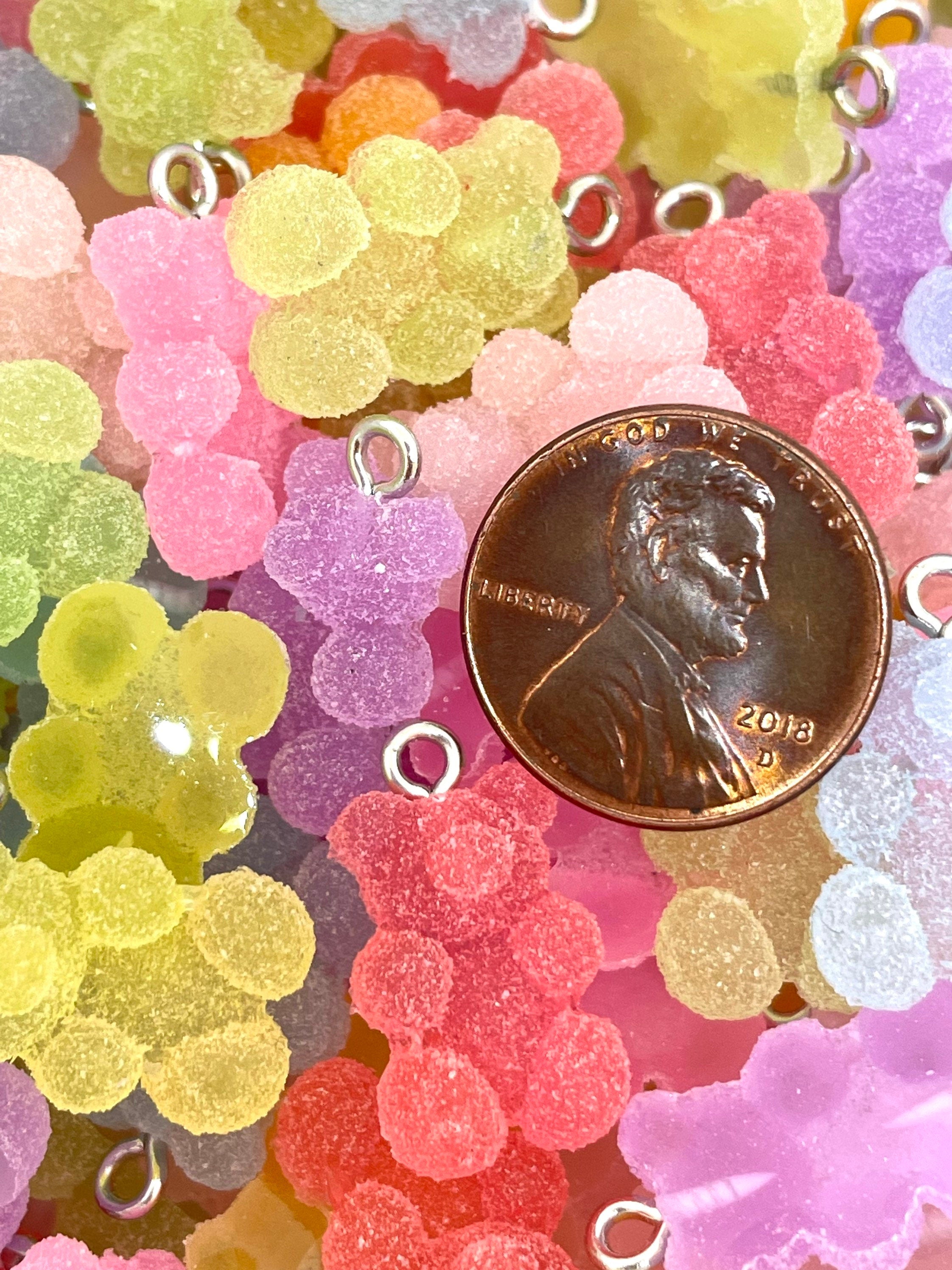 Sugar Gummy Bear Beads for Jewelry Making, Fake Candy, Gummy Bear Charm, Gummy Bear Pendant for Necklace, Animal Charm, Animal Bead