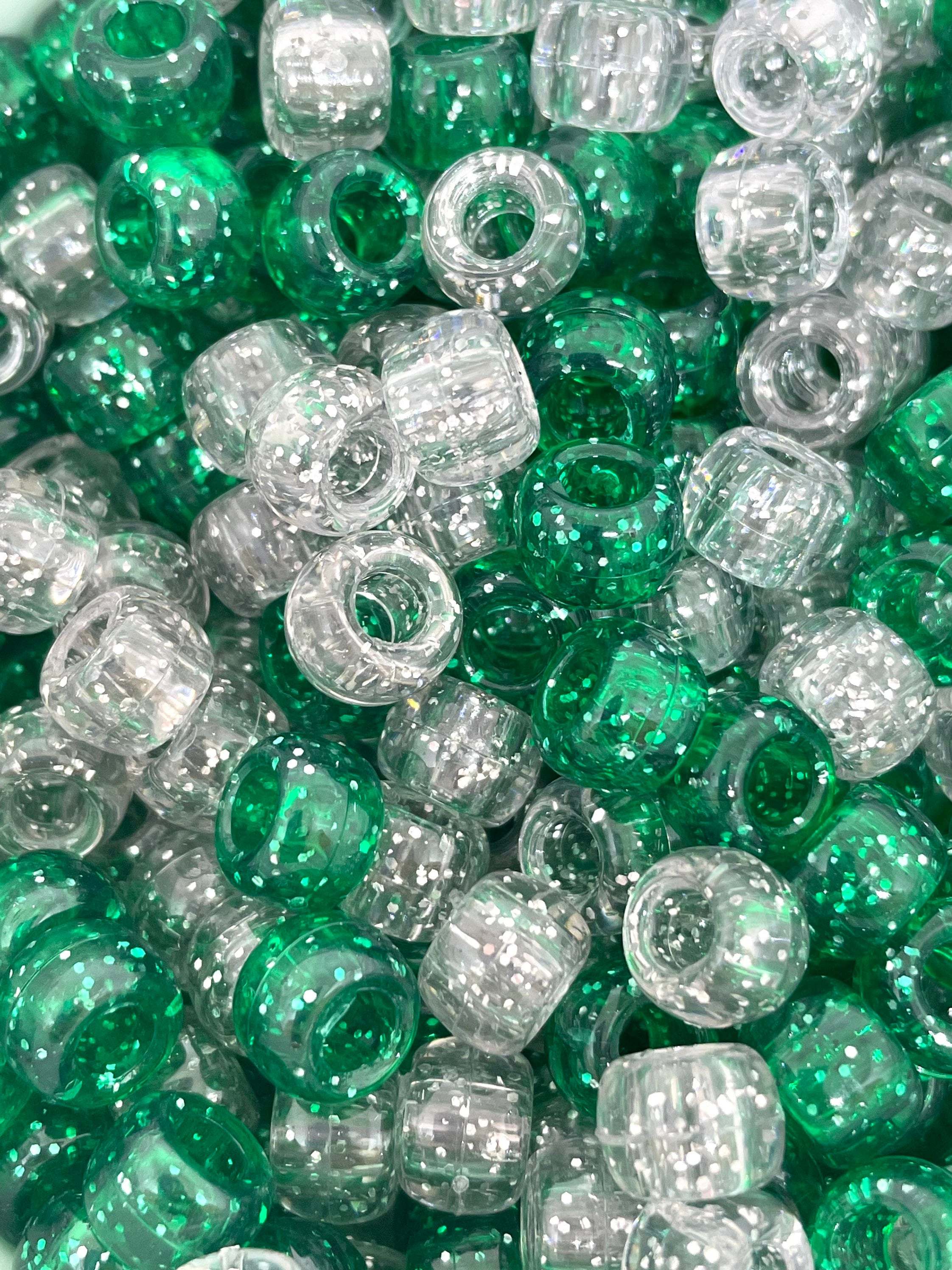 St. Patrick's Day Pony Beads, Saint Patrick's Day Beads for Jewelry Making, Green Beads for St. Patrick's Day, St. Patrick's Day Jewelry