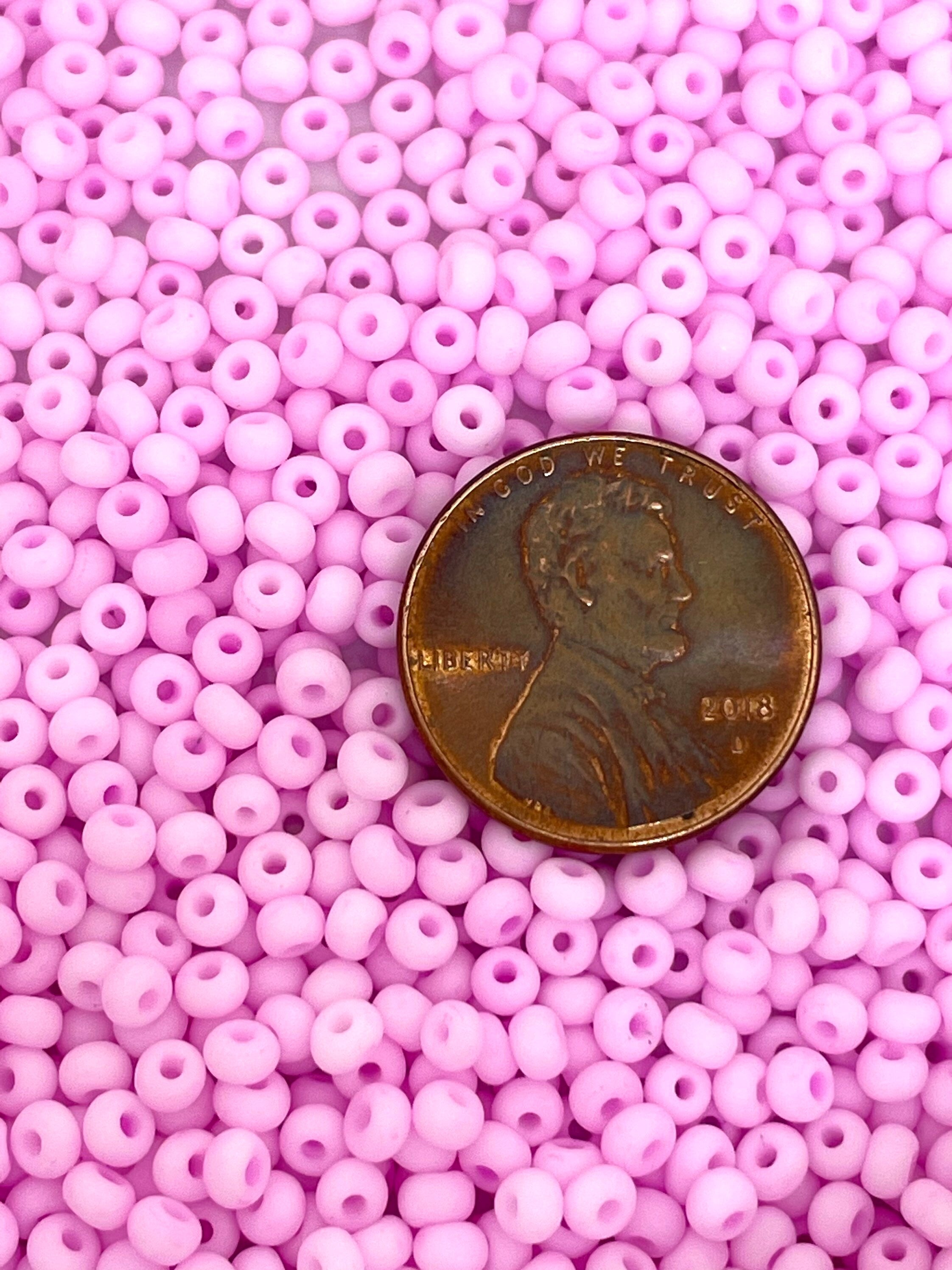 Tiny Baby Pink Seed Beads, 3mm Glass Czech Beads for Jewelry Making, Beaded  Necklace, Dainty Jewelry