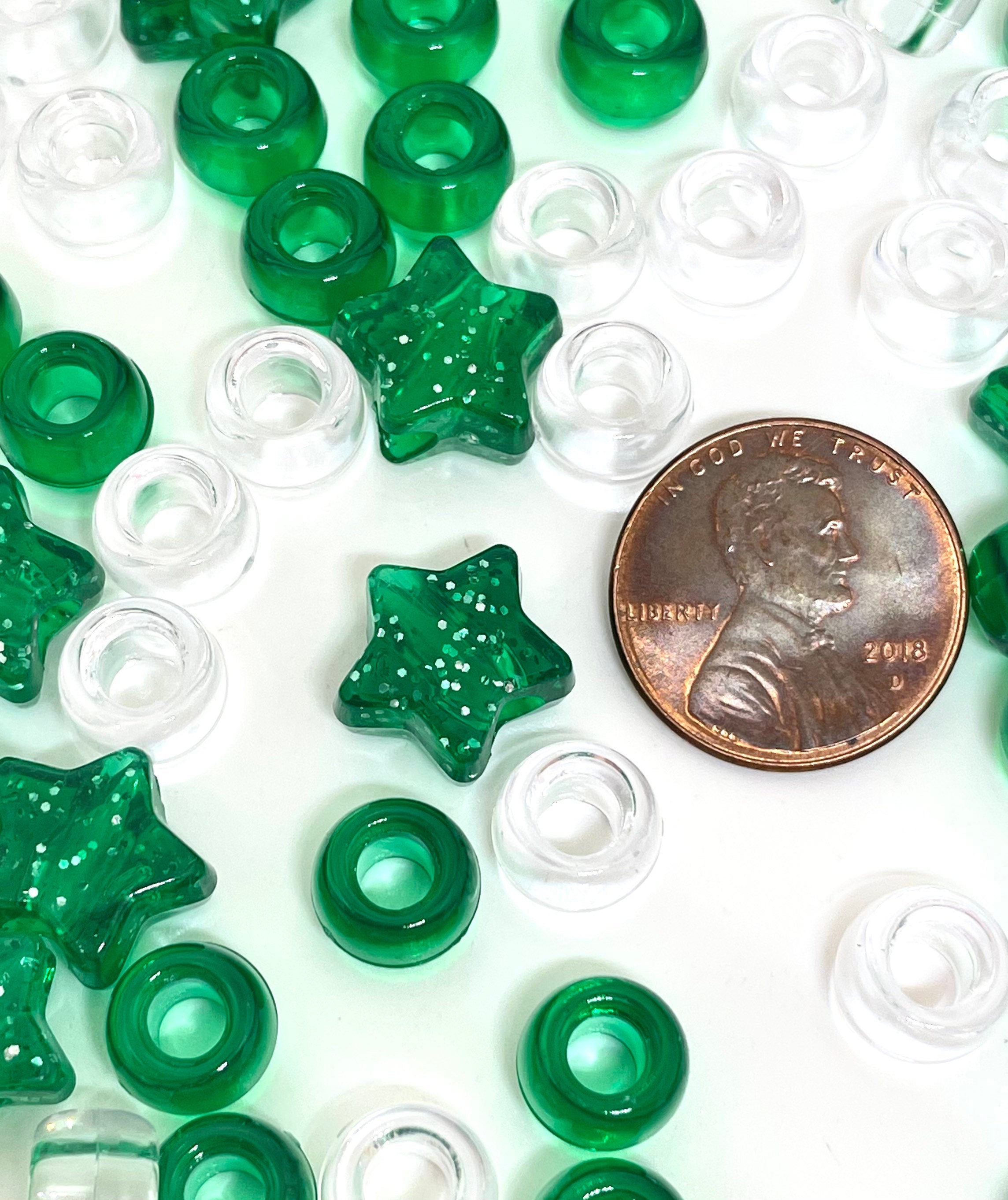 St Patricks Day Bead Assortment, Green Bead Set for St Patrick's Day Jewelry, Green Jewelry, Green and White Bead Variety