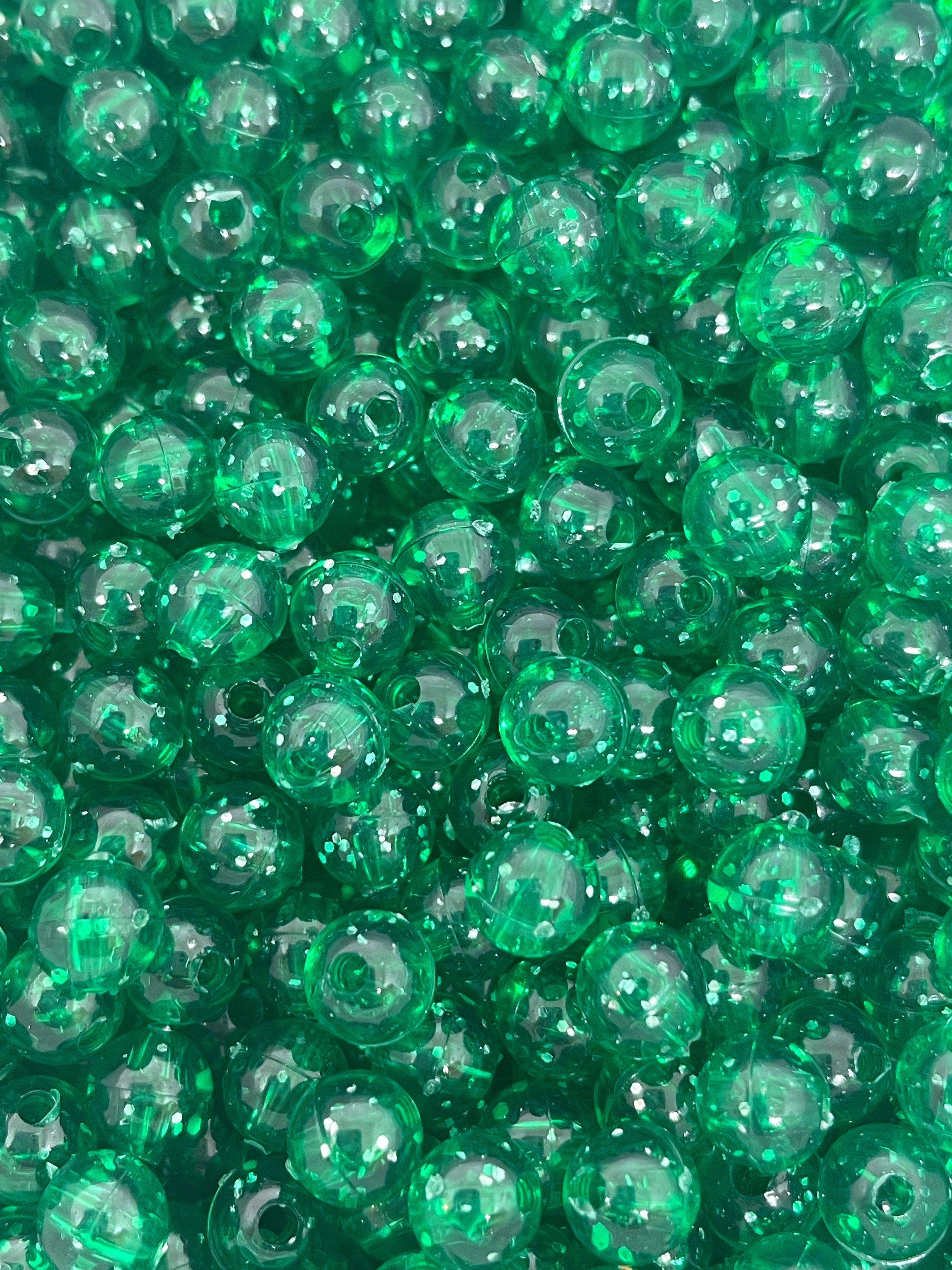 6mm Green Emerald Beads