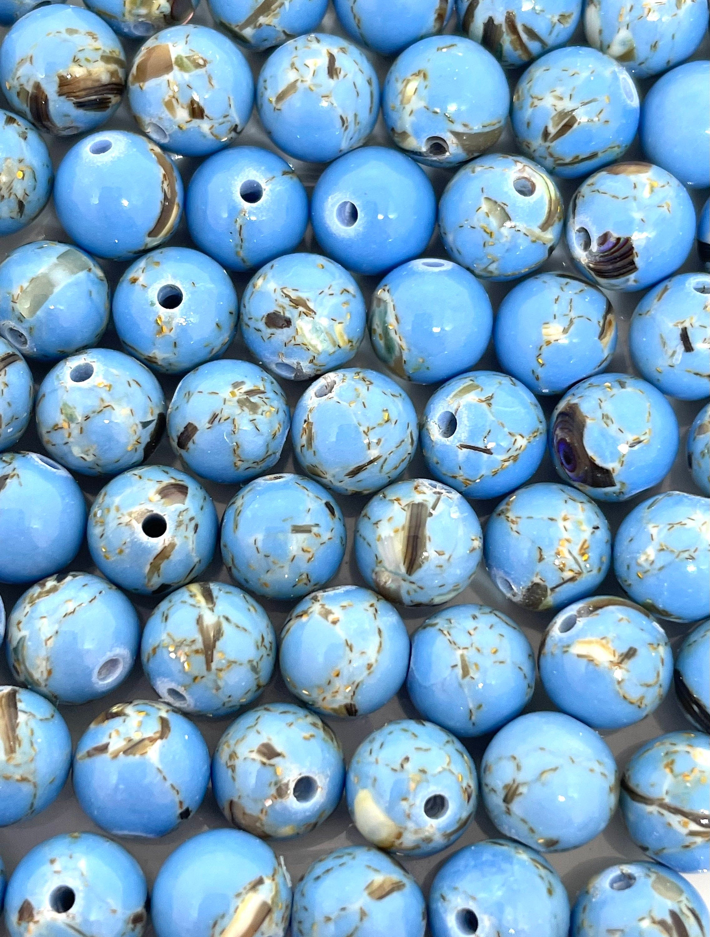 8mm Sky Blue Howlite Beads for Jewelry Making, Light Blue Stone Beads, Natural Stone Beads for Necklace