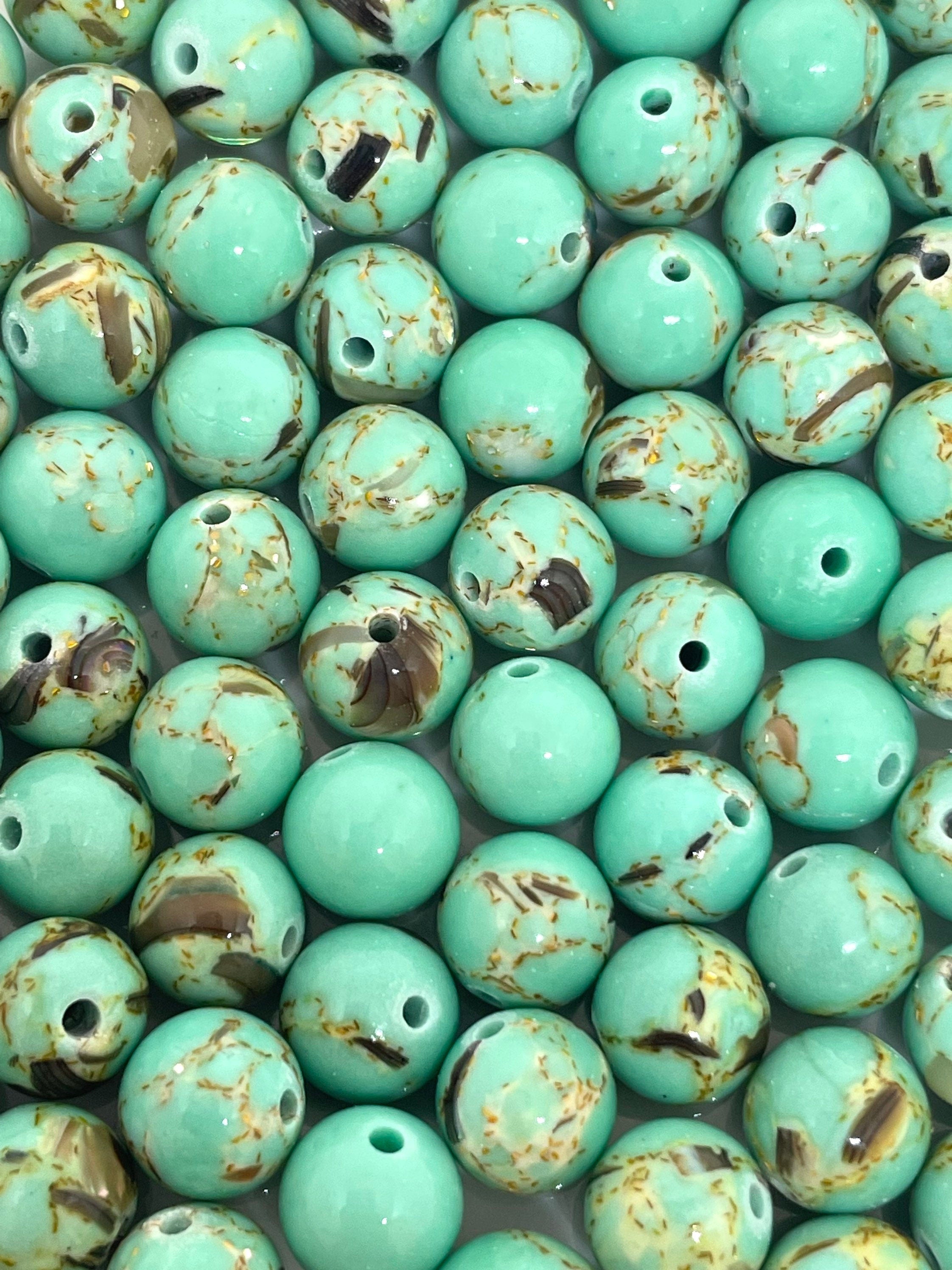 8mm Mint Green Howlite Beads