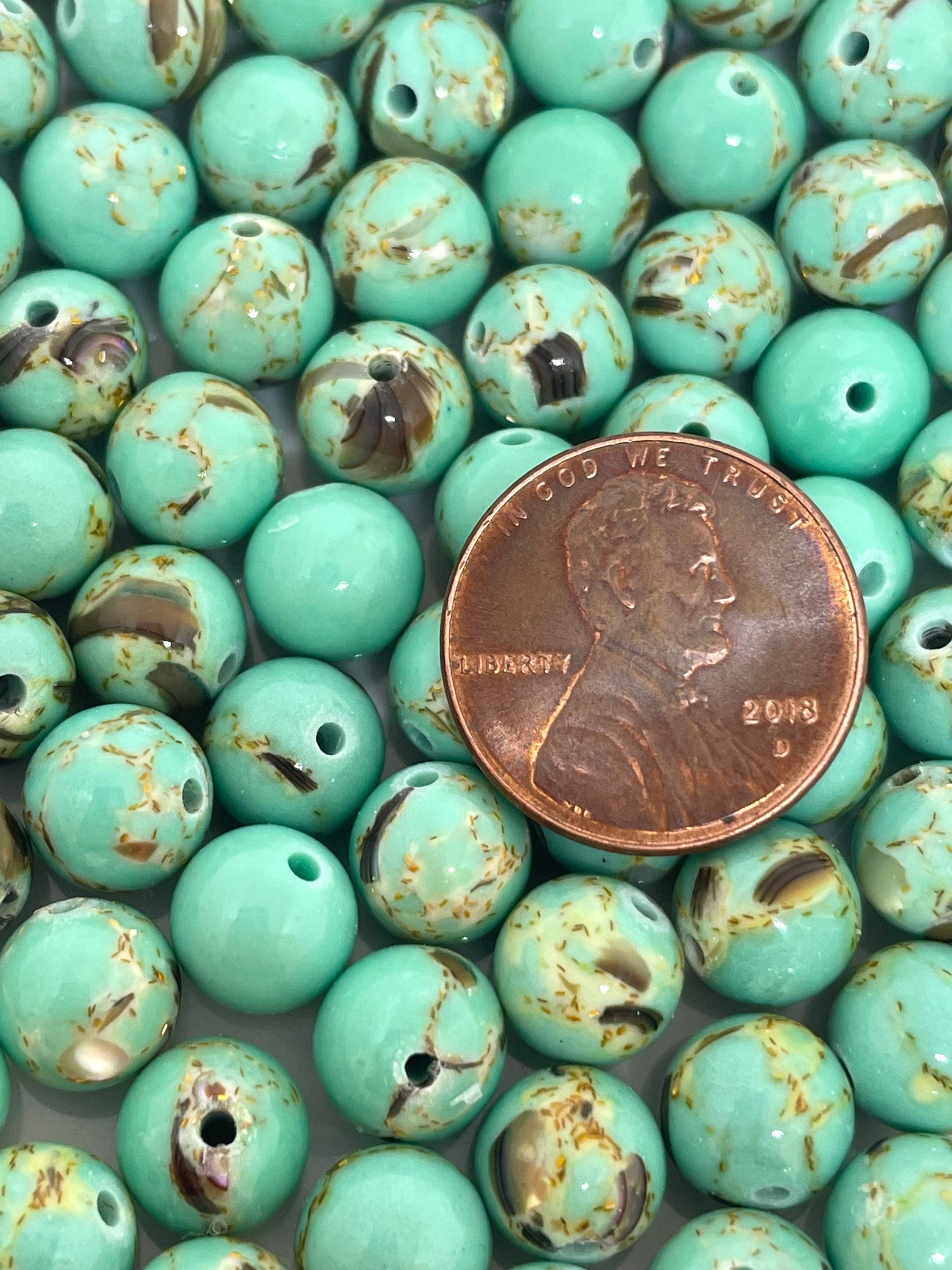 8mm Mint Green Howlite Beads