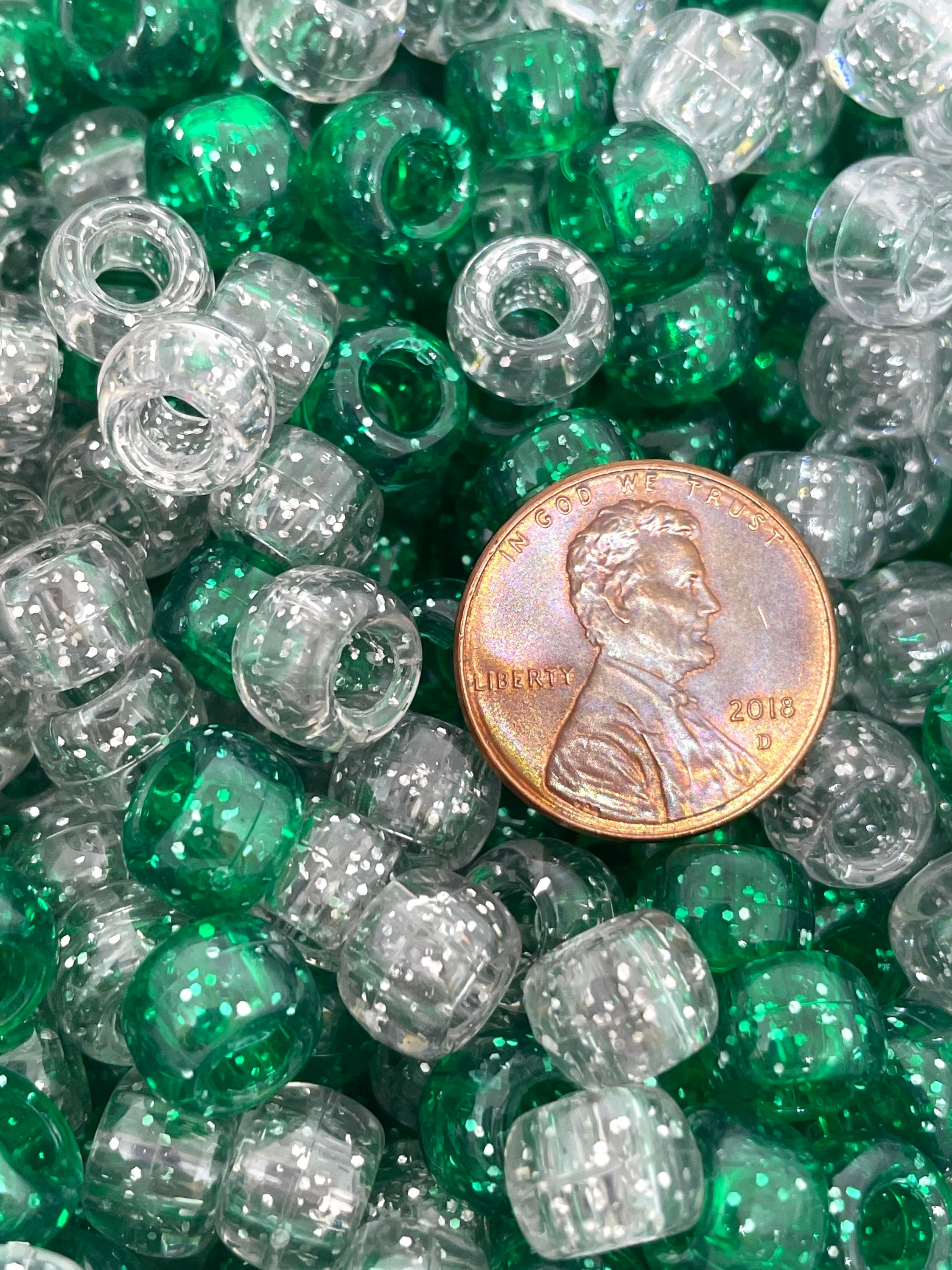 St. Patrick's Day Pony Beads, Saint Patrick's Day Beads for Jewelry Making, Green Beads for St. Patrick's Day, St. Patrick's Day Jewelry