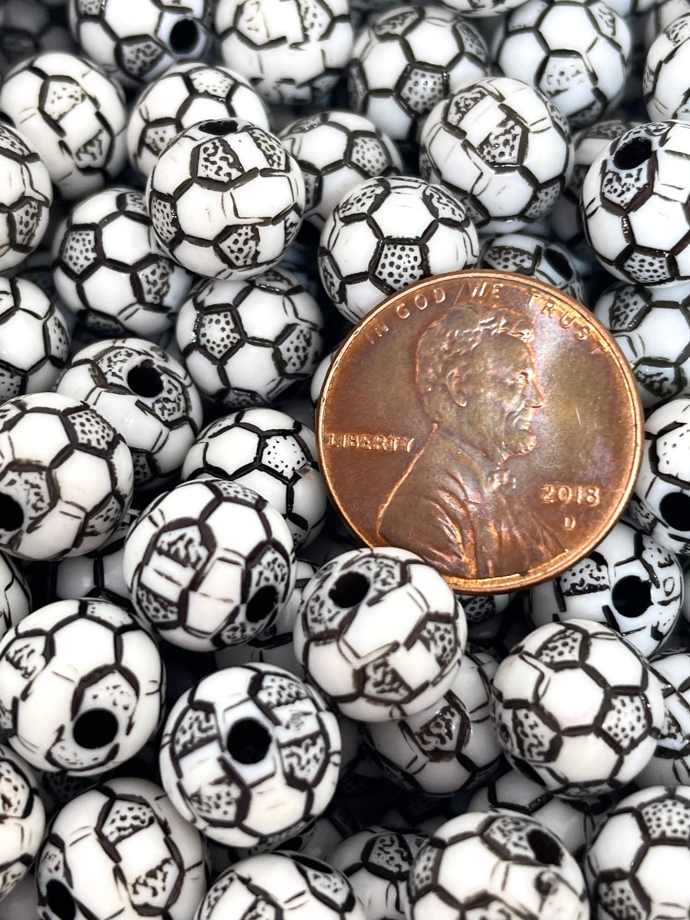 10mm Soccer Ball Beads