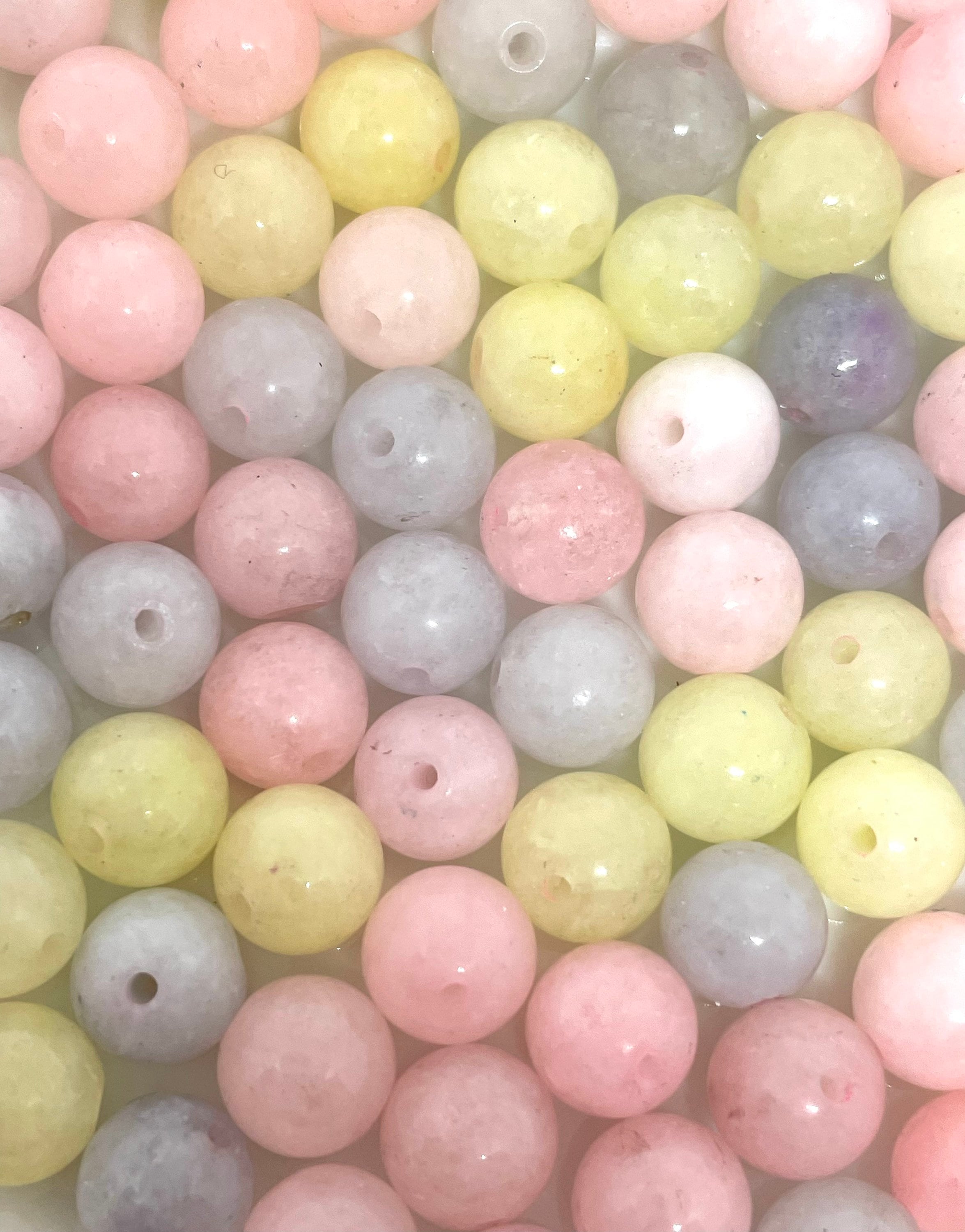 8mm Pastel Morganite Agate Beads