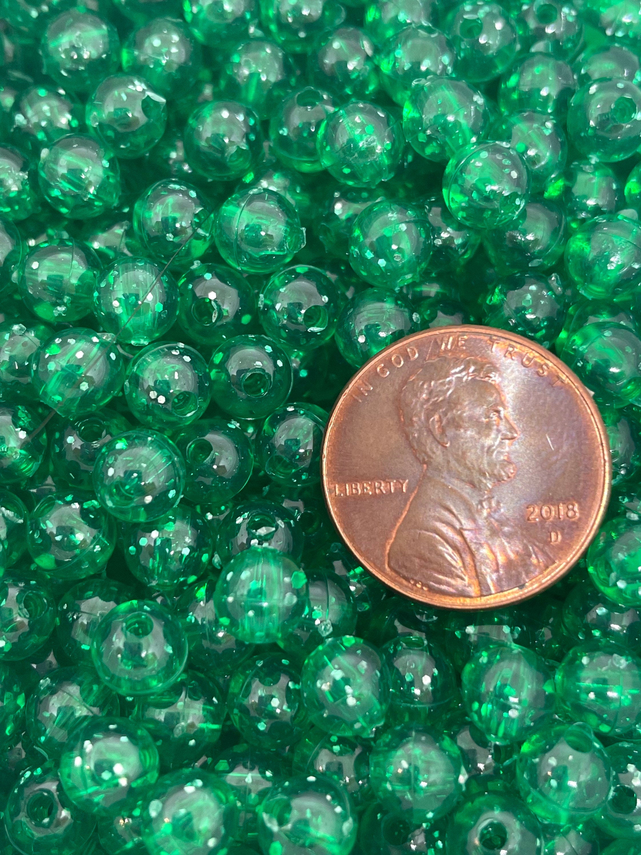 6mm Green Emerald Beads