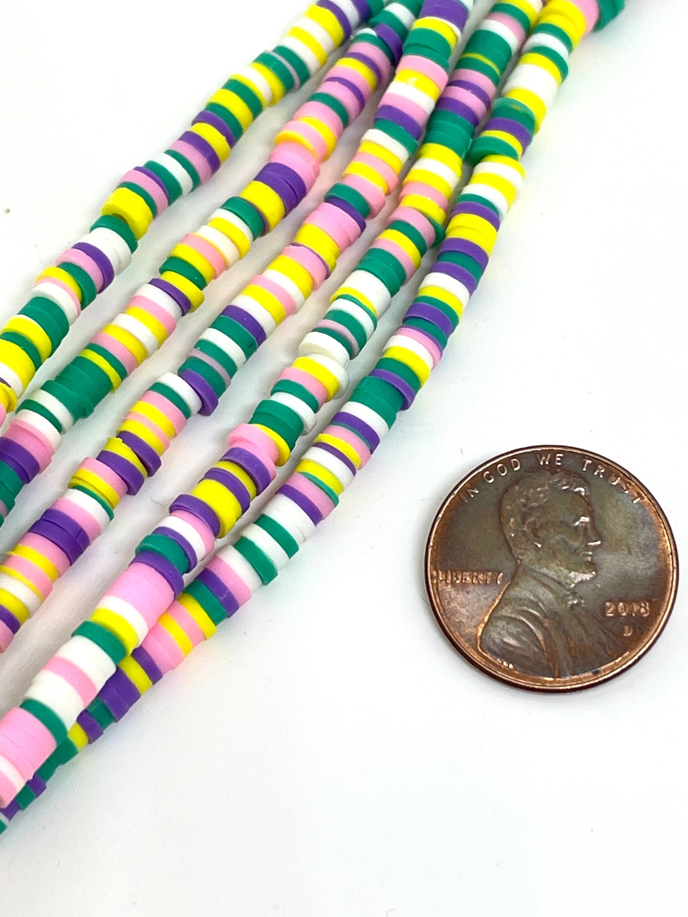 Mini Candy Beads, Heishi Beads for Necklace, Candy Necklace, Tiny Spacer Beads, Necklace Beads for Jewelry Making