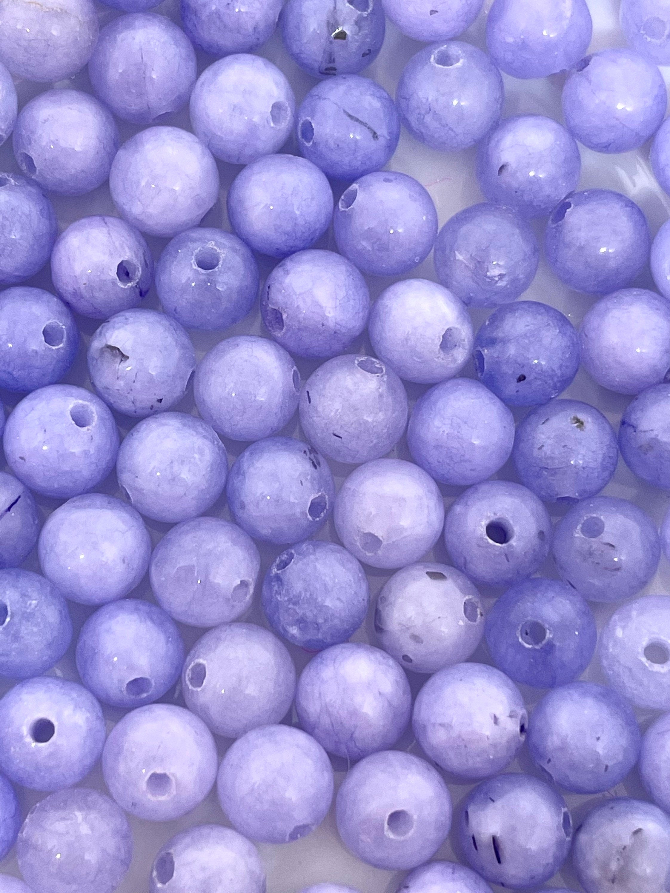 6mm Lavender Jade Beads