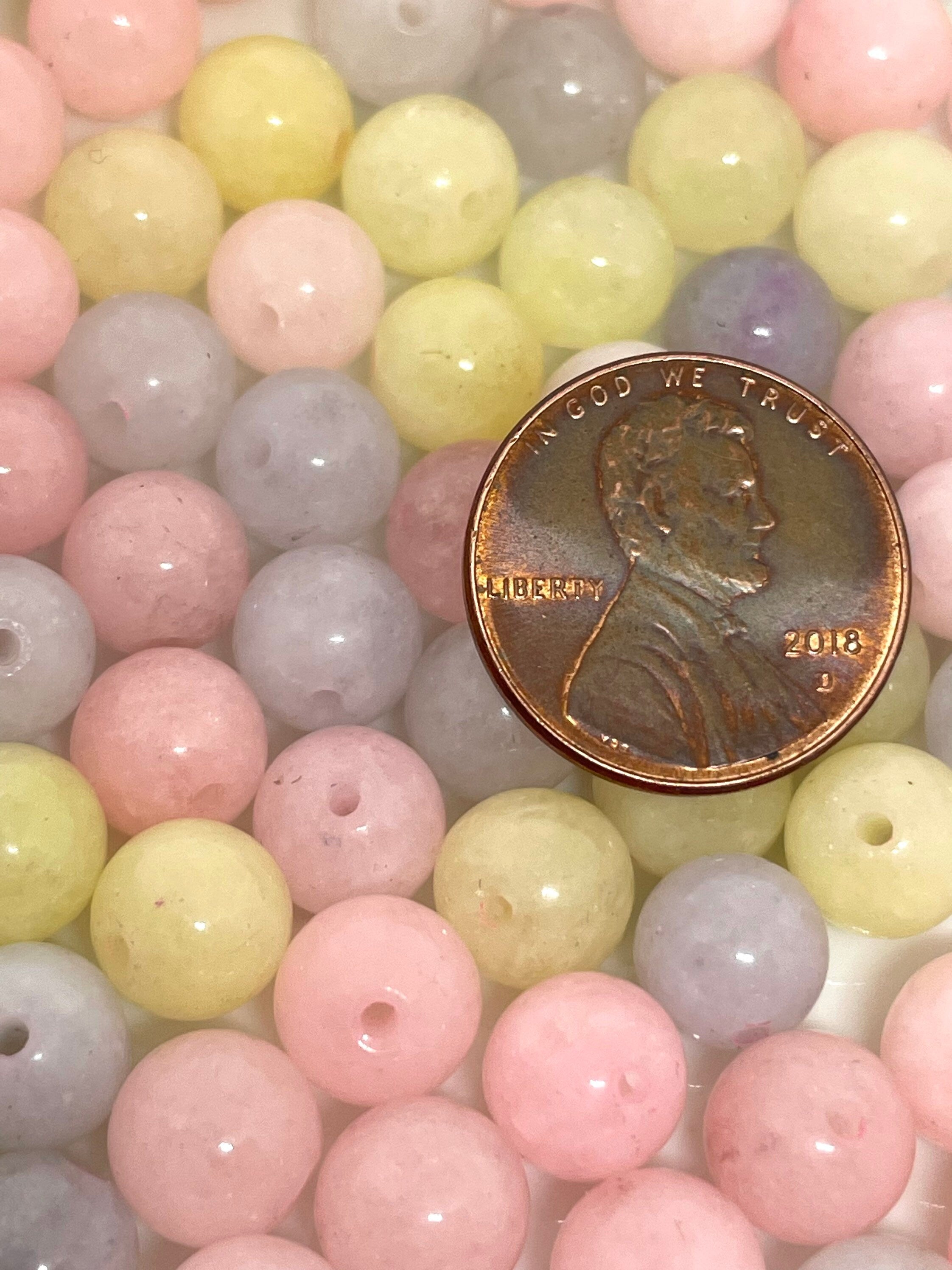 8mm Pastel Morganite Agate Beads