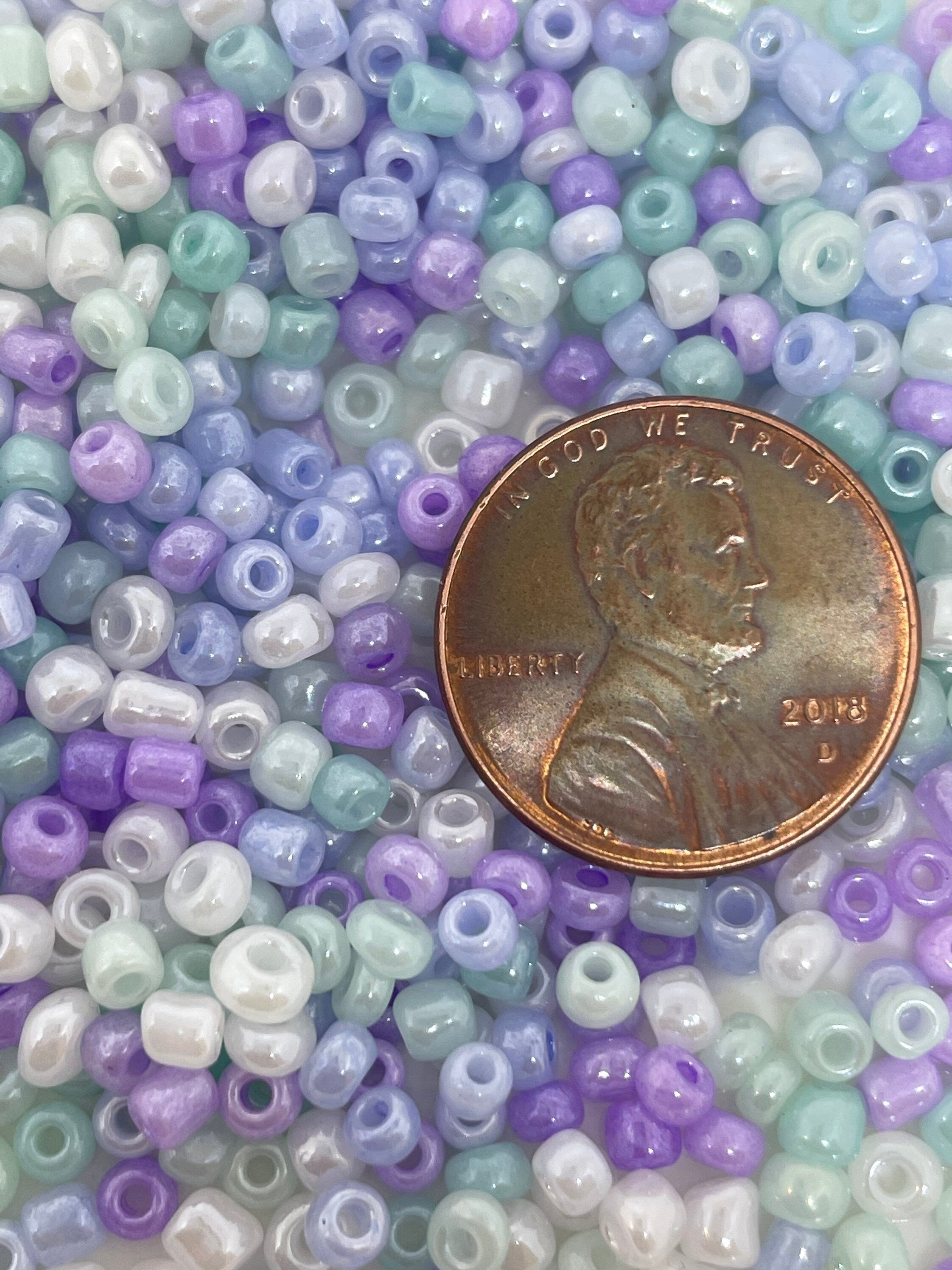 Tiny Pastel Seed Bead Mix, Dainty Beads for Necklace, Matte Beads