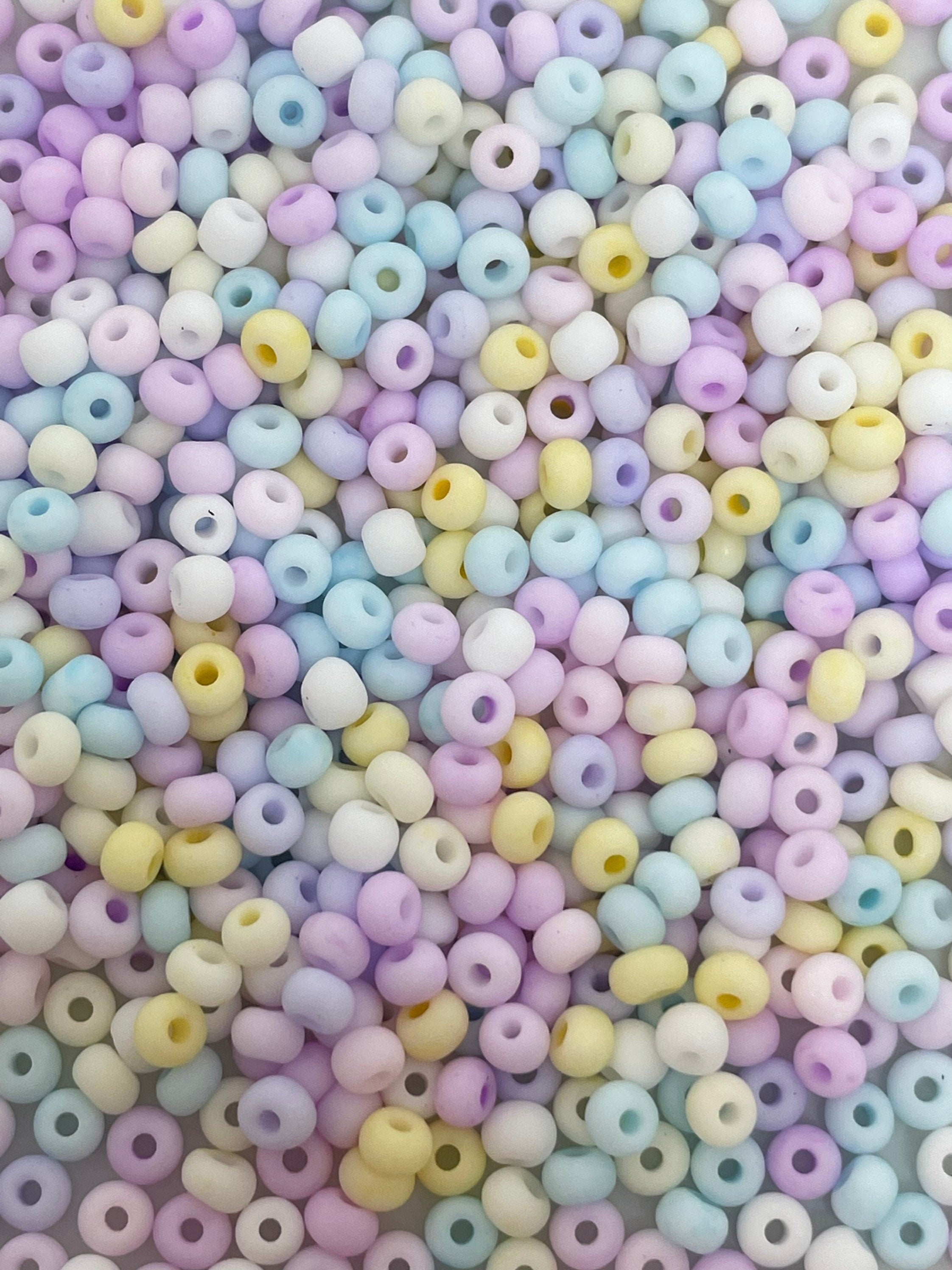 Tiny Pastel Ice Cream Seed Bead Mix, Dainty Beads for Necklace