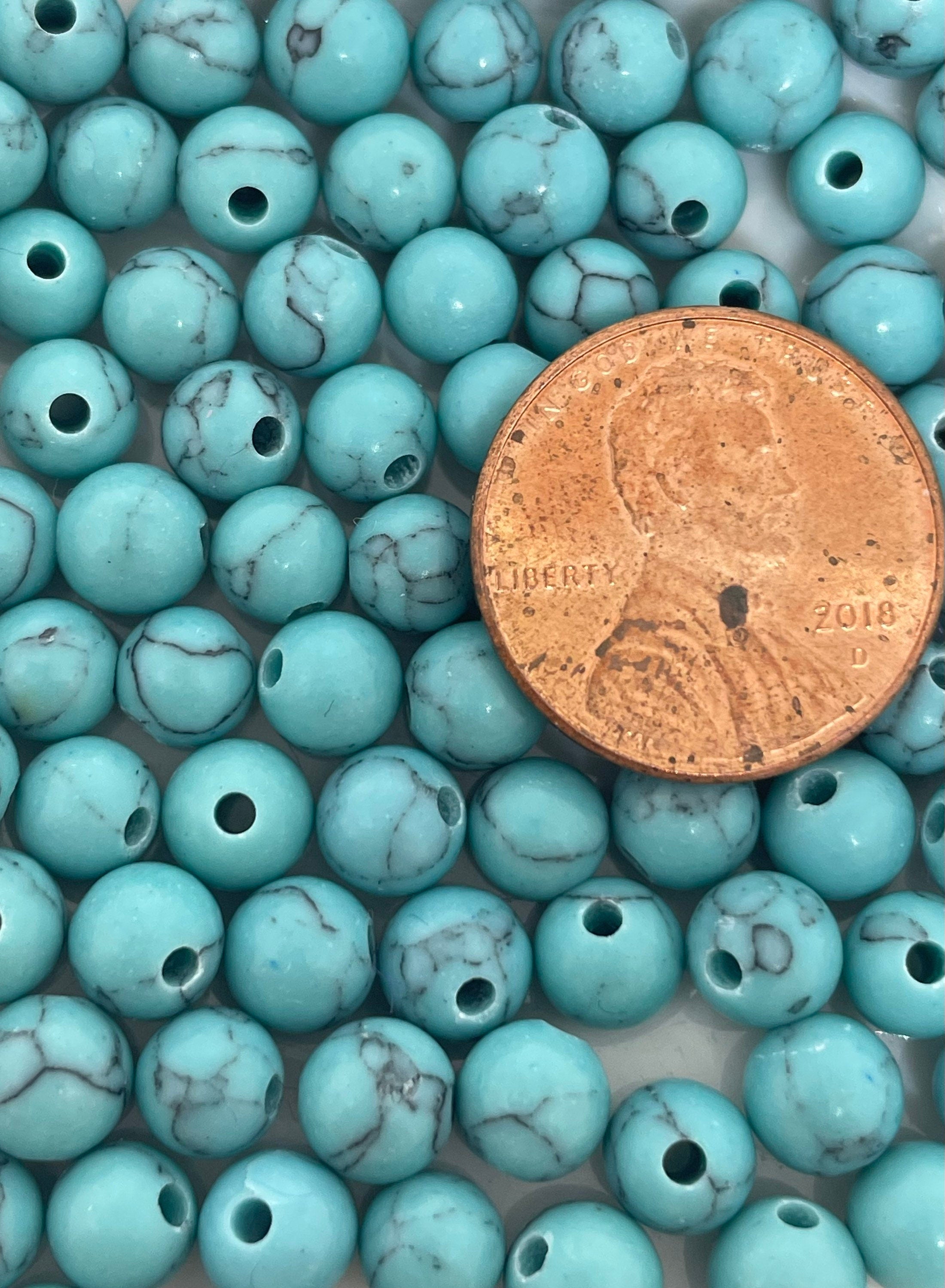 6mm Beautiful Lake Blue Turquoise Beads
