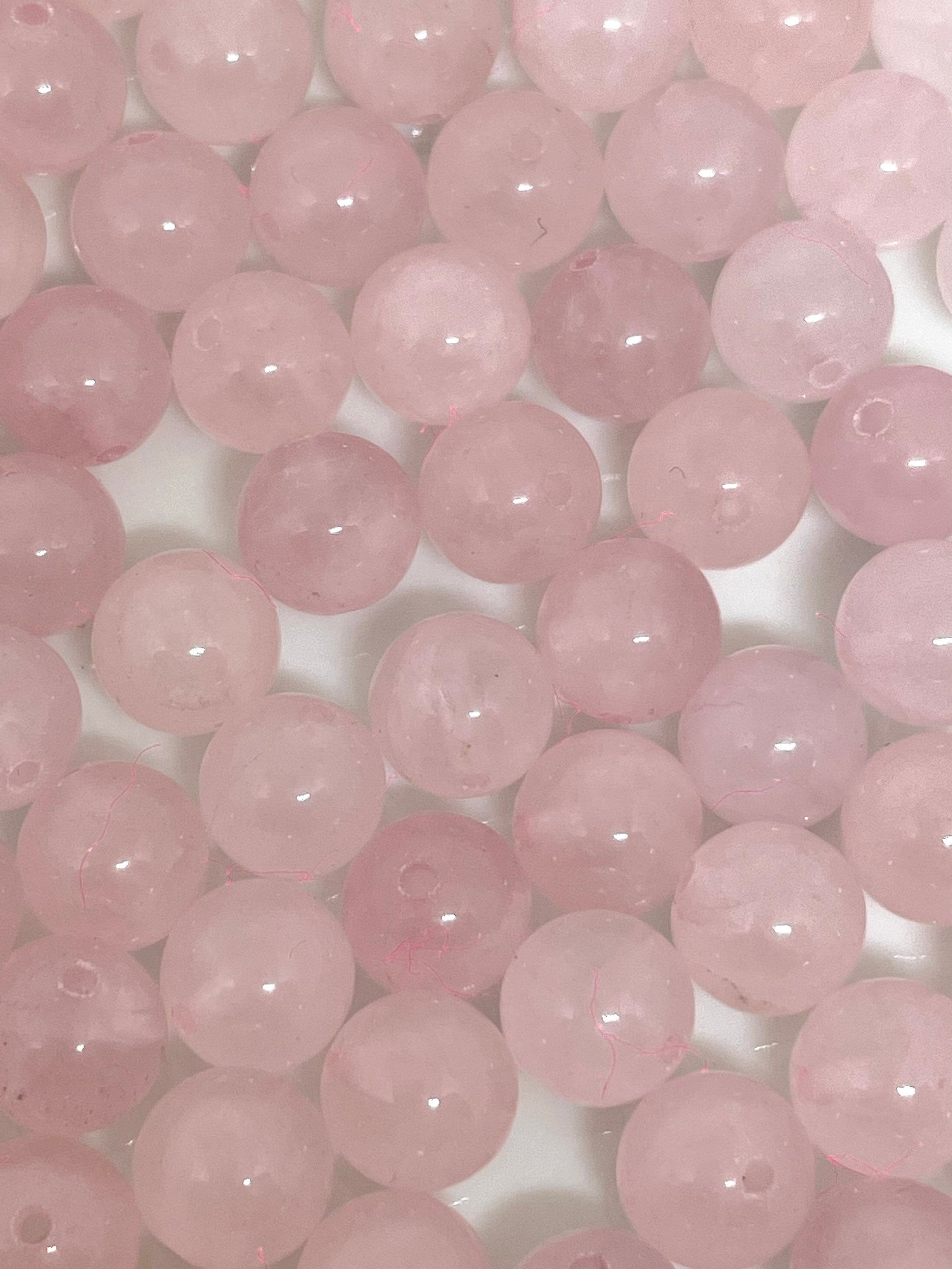 8mm Light Pink Quartz Beads